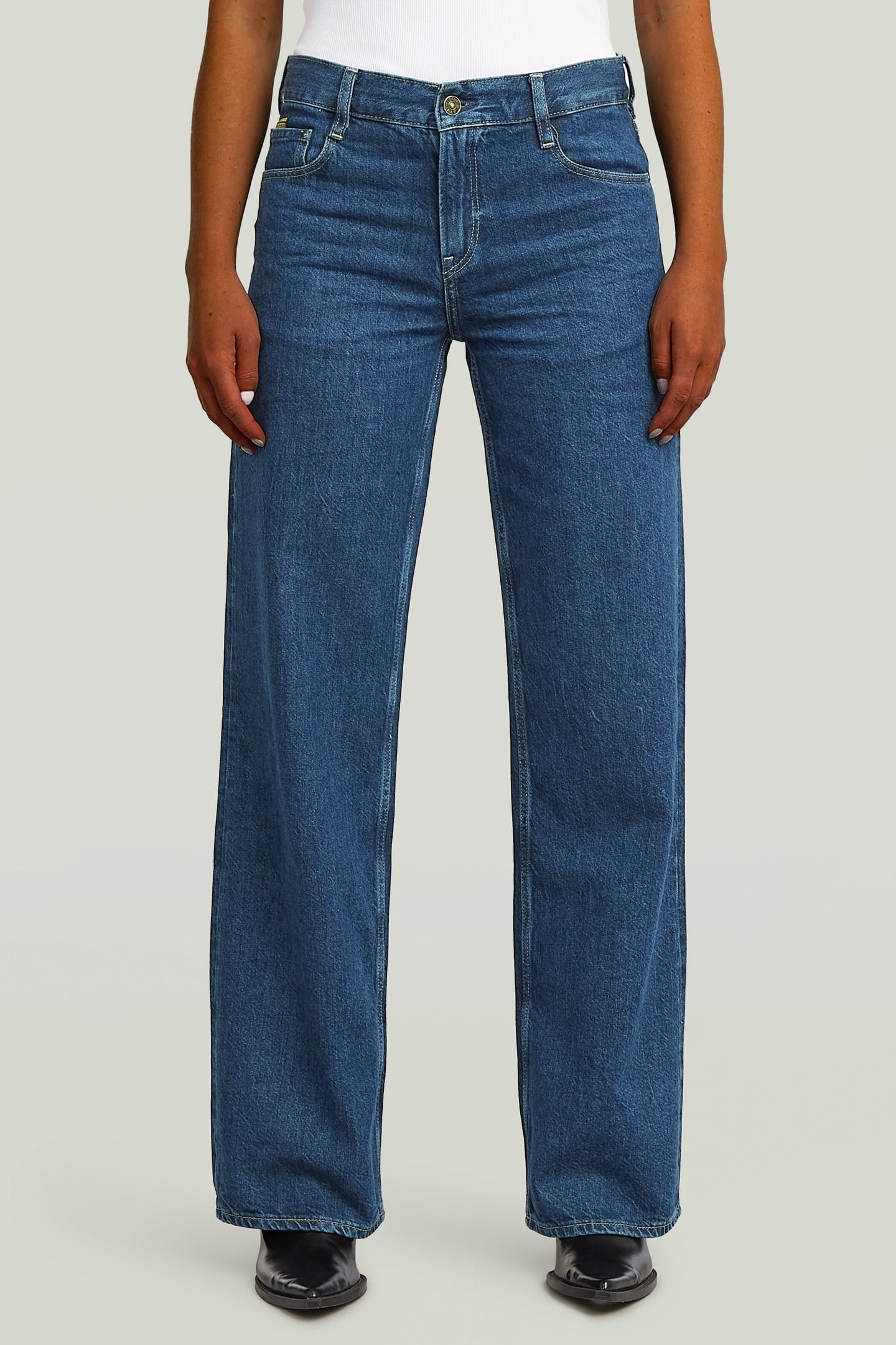 JUDEE LOOSE JEANS WORN IN BLUE POOL 2