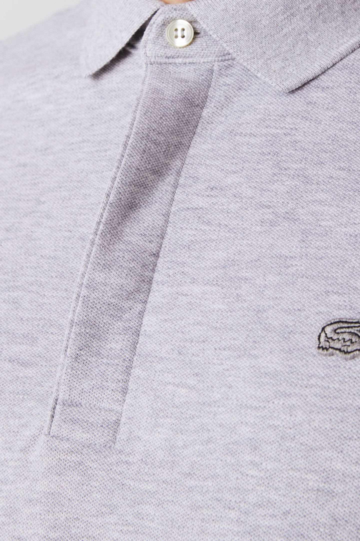 LONG SLEEVE POLO SILVER CHINE 8