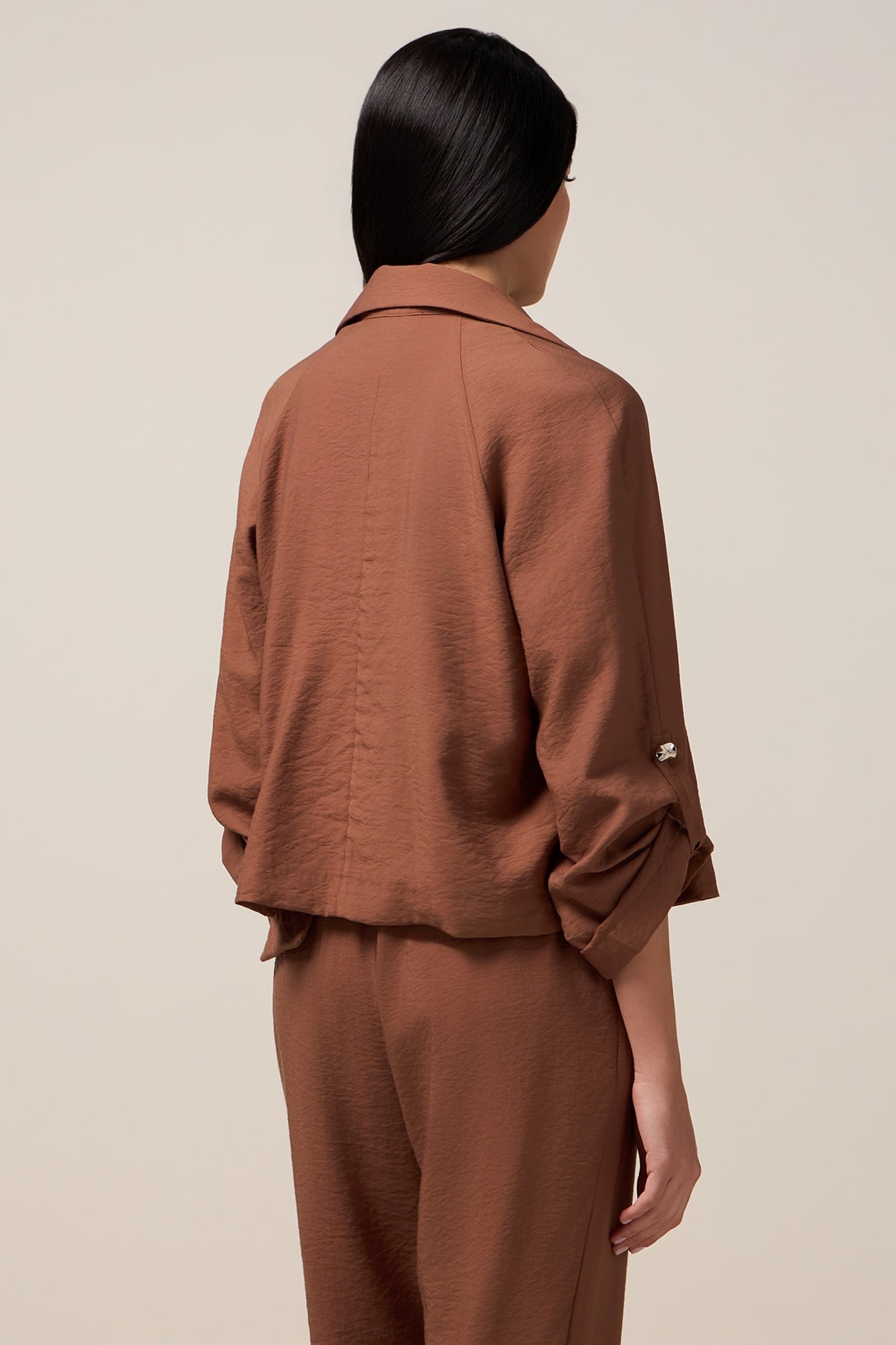 FLUID UNSTRUCTURED JACKET BROWN 2