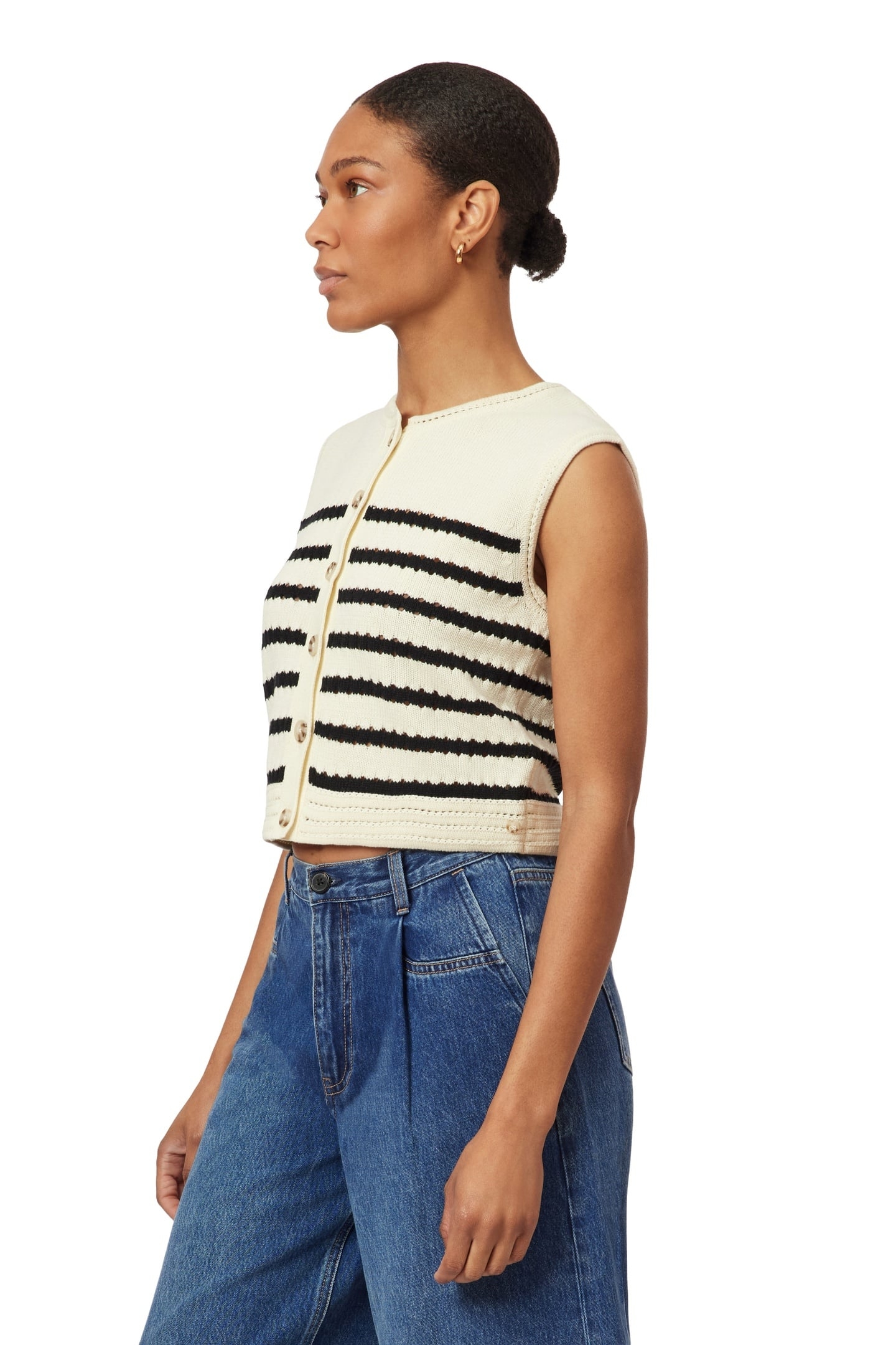 CREW NECK VEST SUGAR SWIZZLE / BLACK NIGHT 6