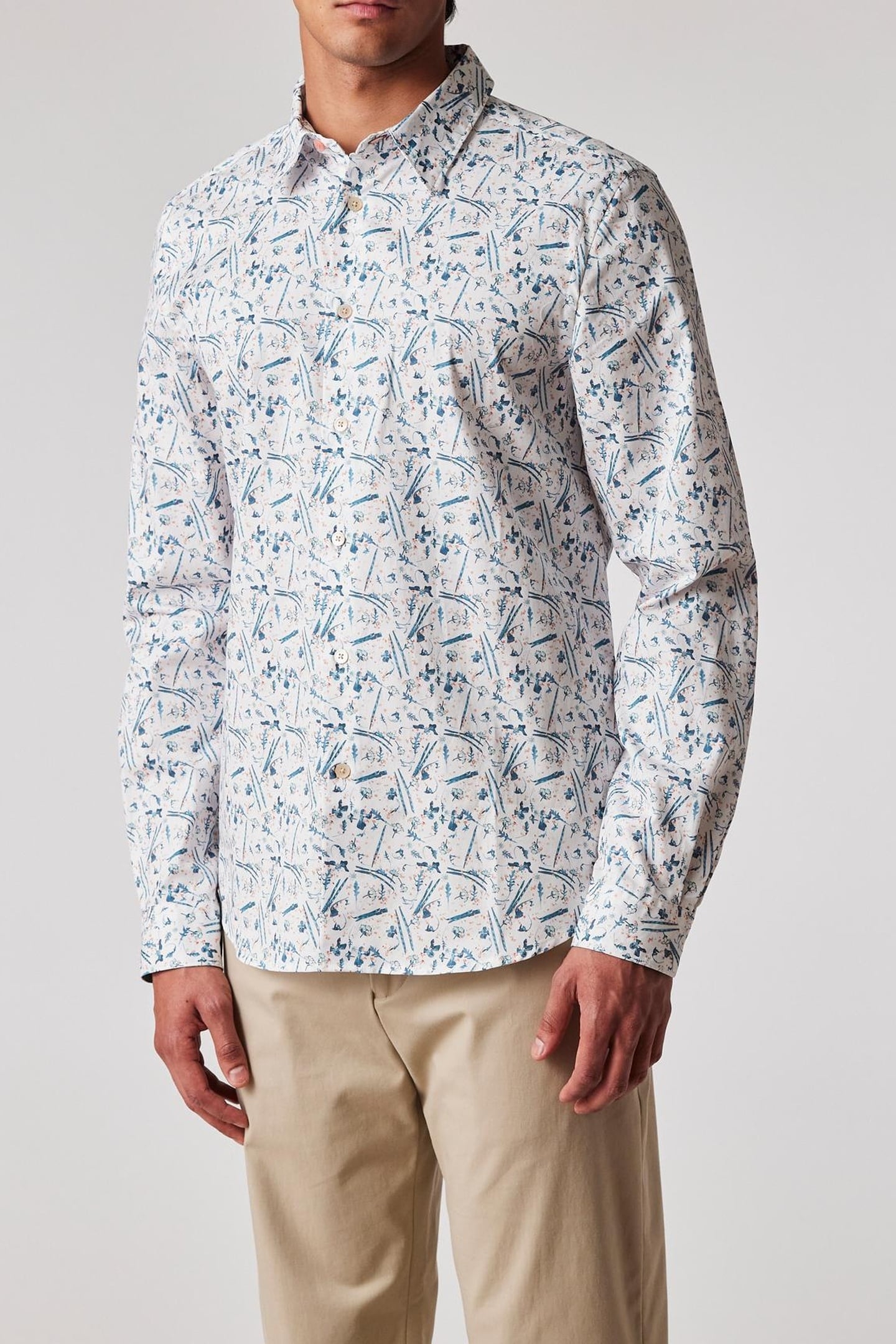 LS TAILORED FIT SHIRT WHITE 1