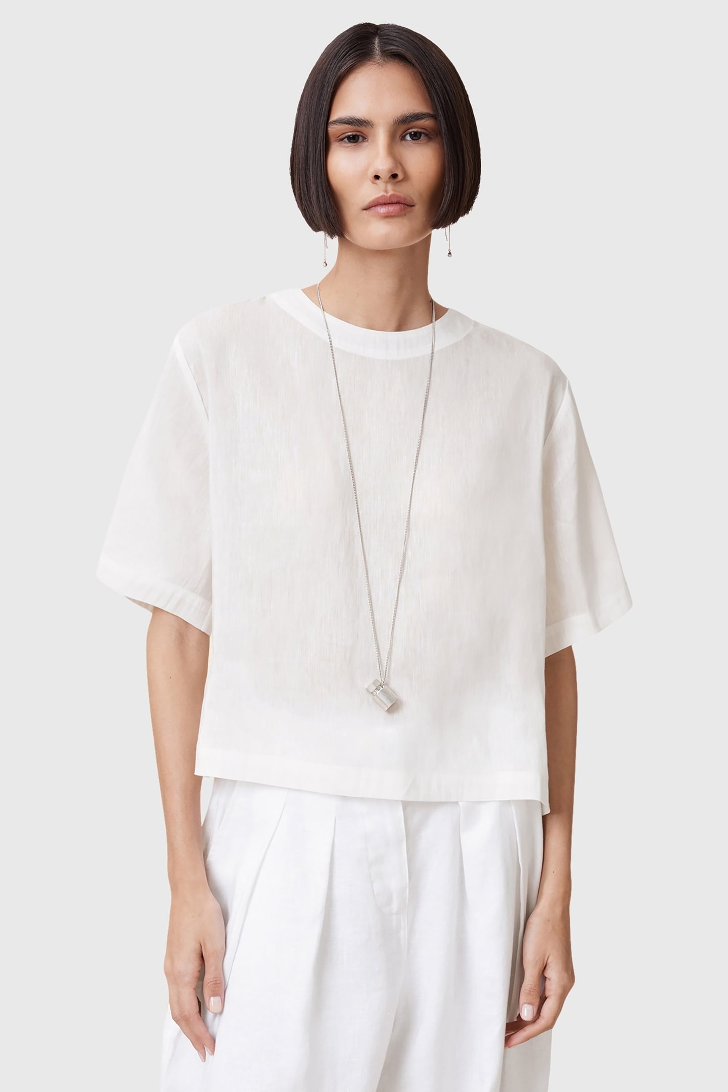LOTTIE LINEN TOP CHALK WHITE 3