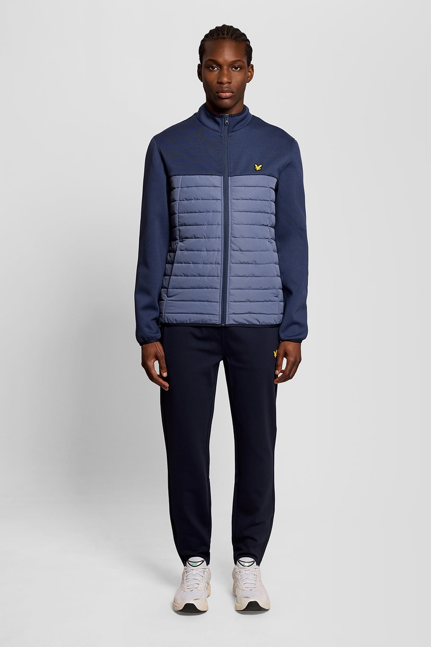 SPORTS FLEECE HYBRID JACKET TRUE INDIGO/STEEL INDIGO 1