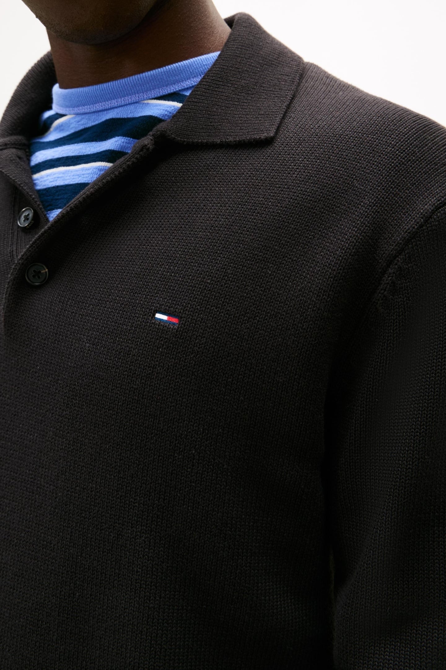 SLIM ESSENTIAL PULLOVER SWEATER BLACK 1