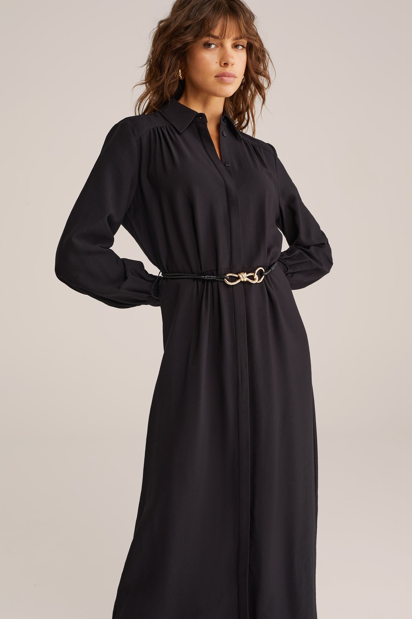 DRESS MID LENGTH BLACK 4