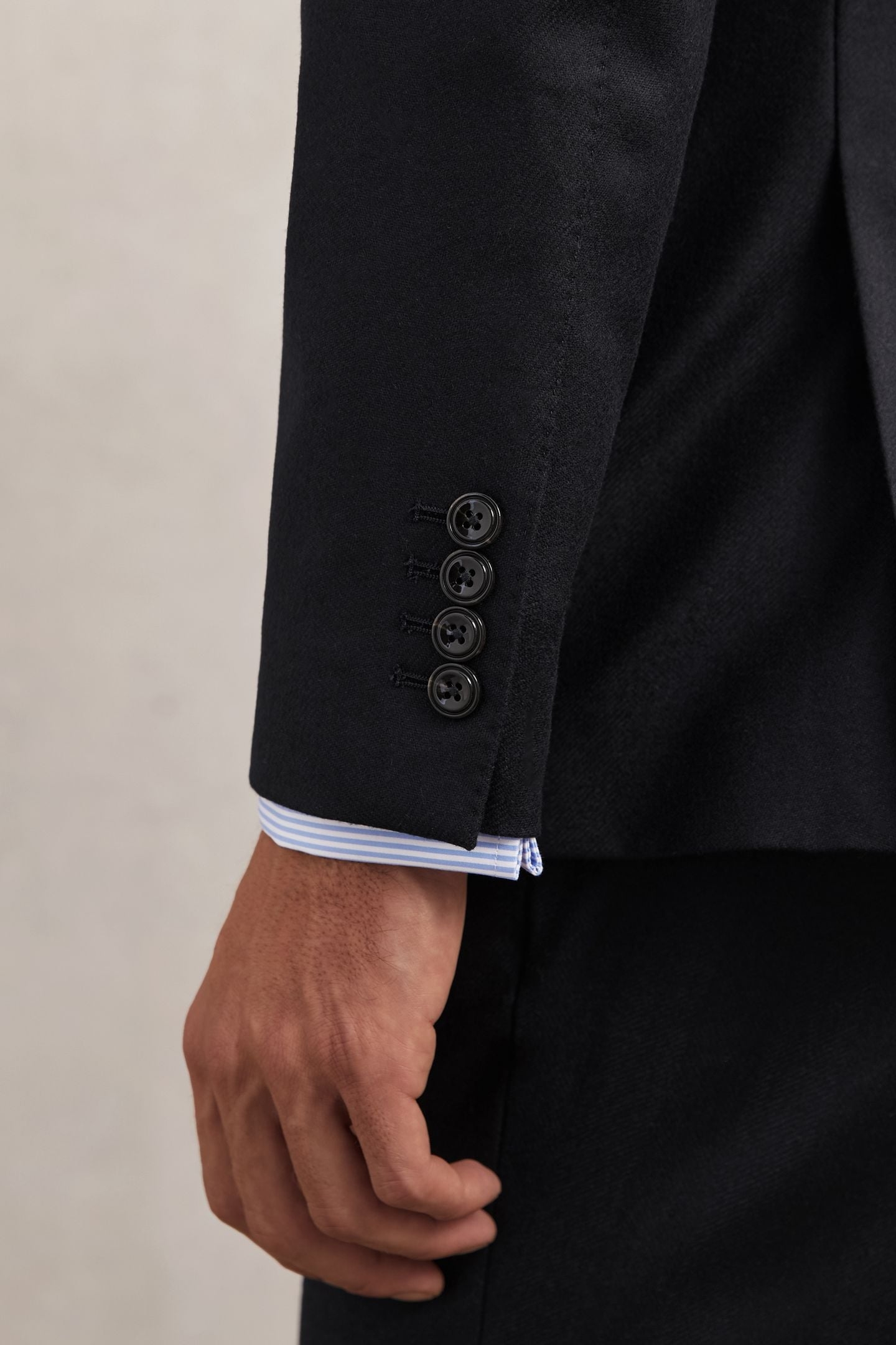 DB PEAK FLANNEL BLAZER NAVY 6