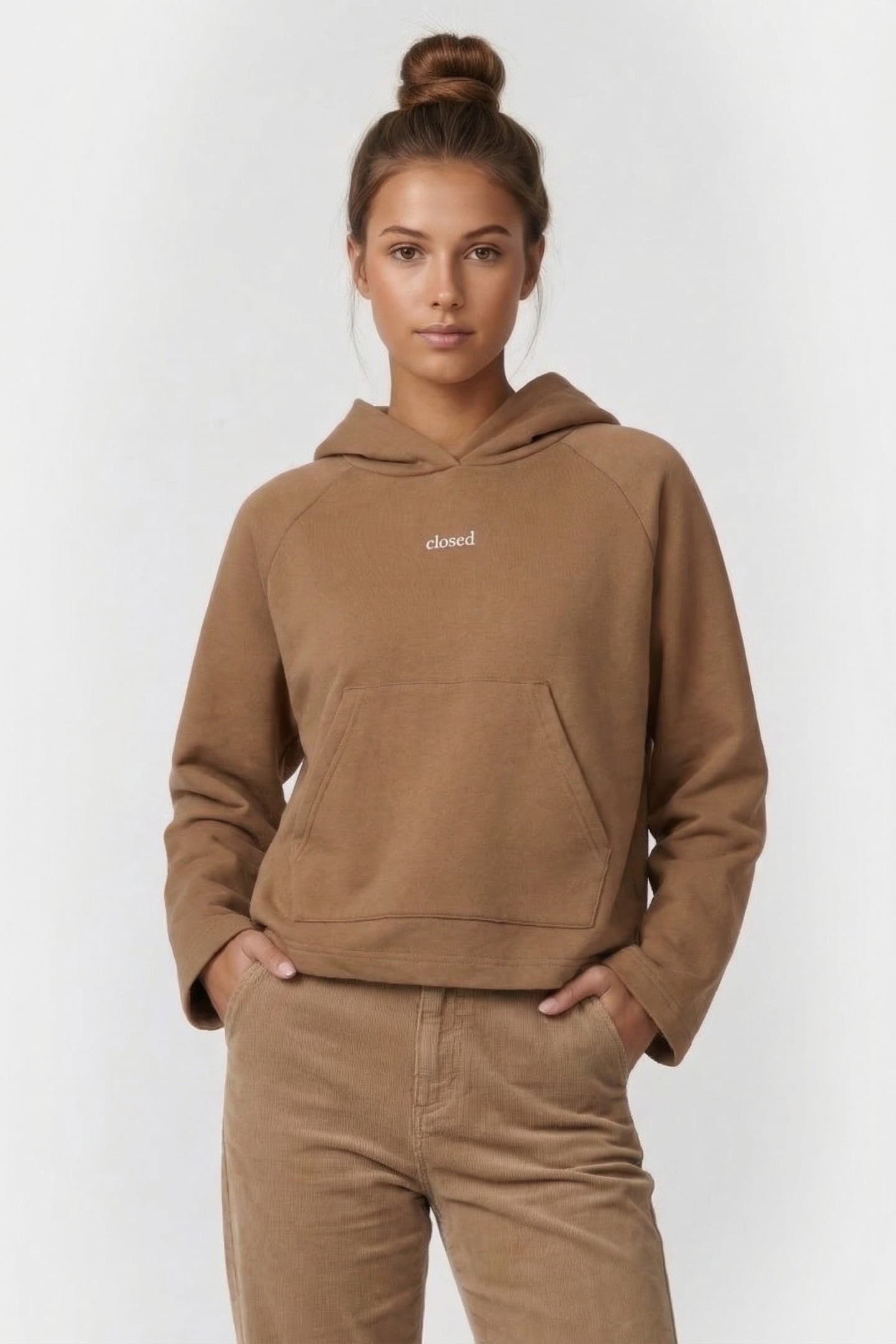 HOODY WITH LOGO T-SHIRTS NUTMEG 1