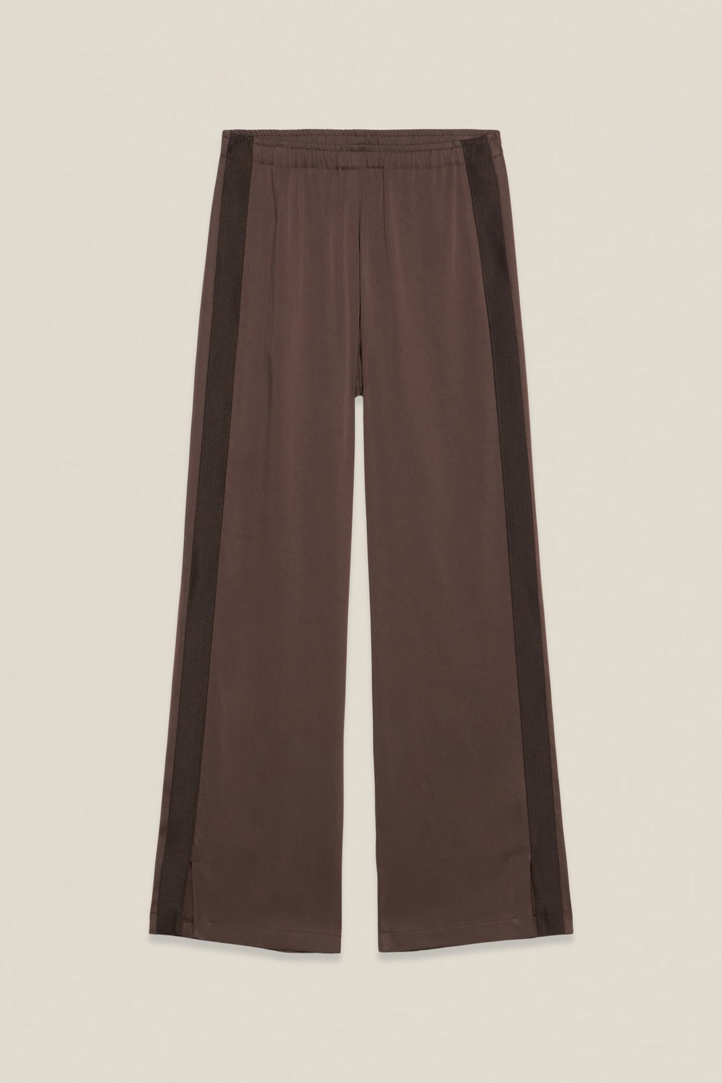PALAZZO PANTS IN FLUID FABRIC BROWN 4