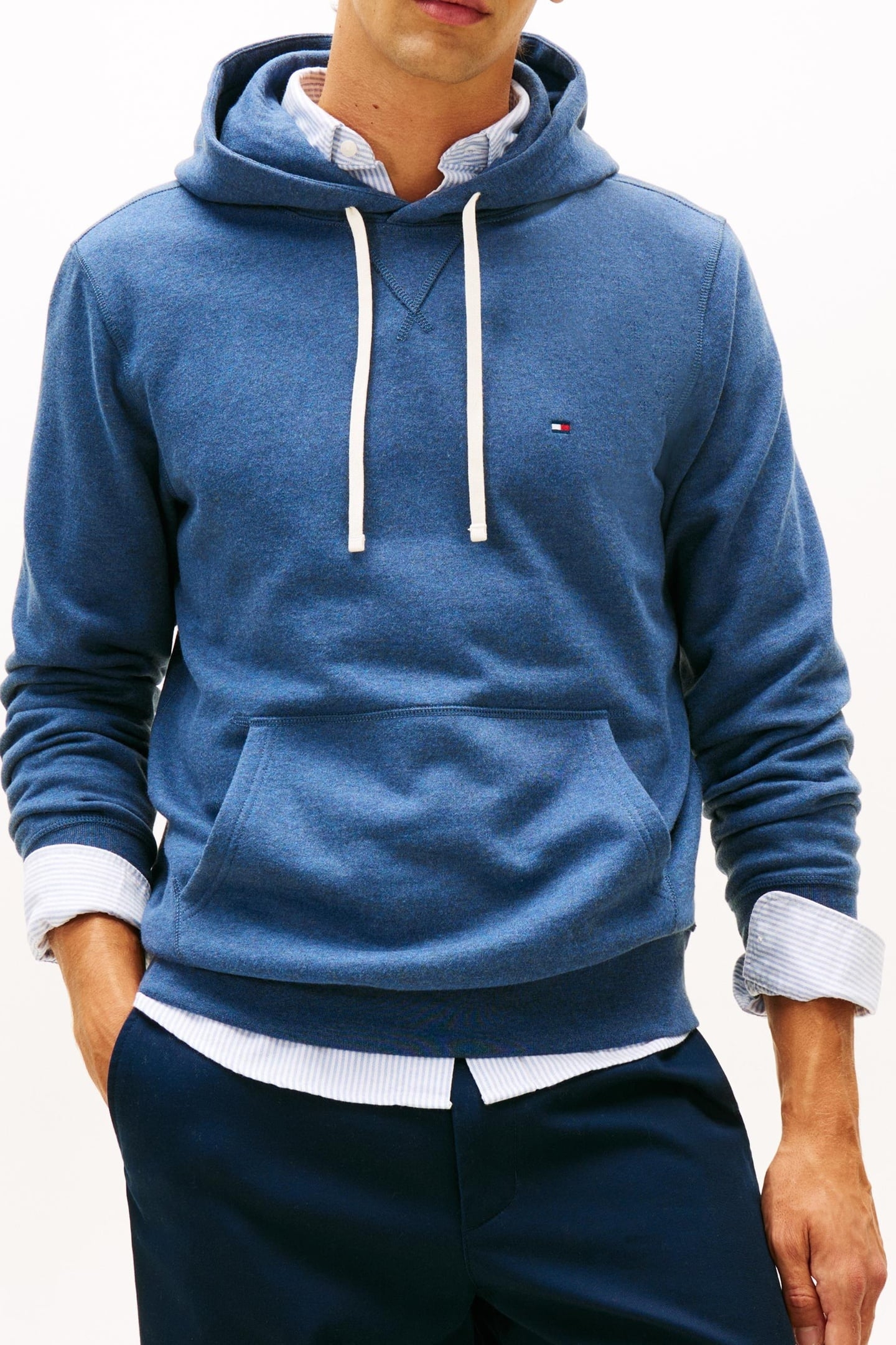 ESSENTIAL SEASONAL FLEECE AEGEAN SEA HEATHER 1