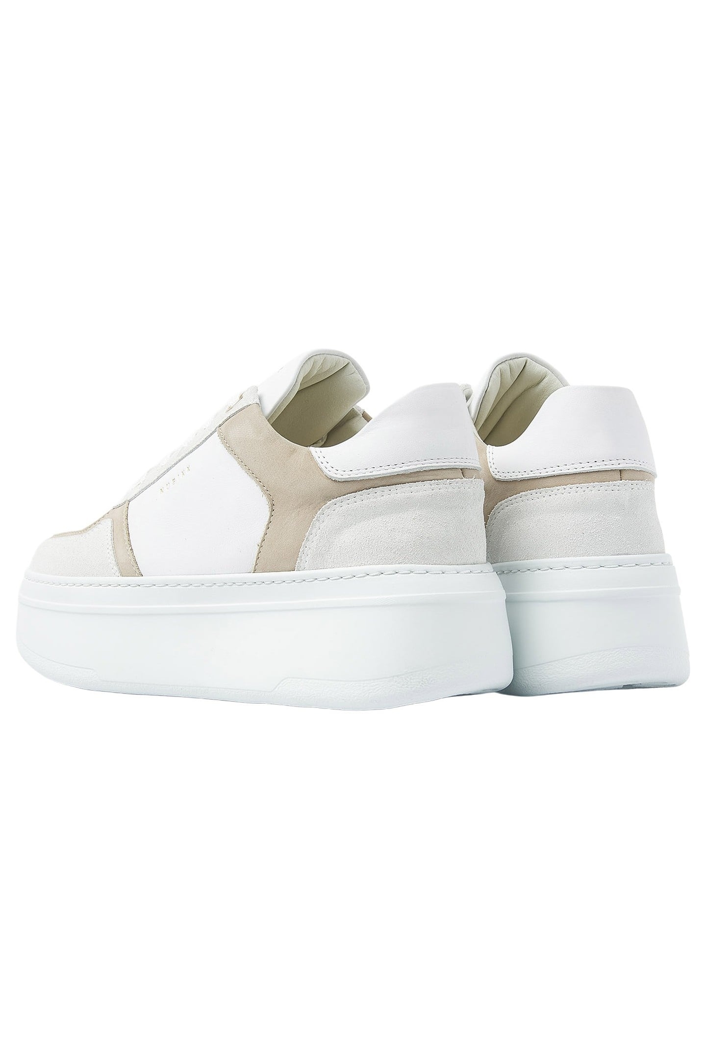 BAYOU PLATFORM WHITE LEATHER - TAUPE 3