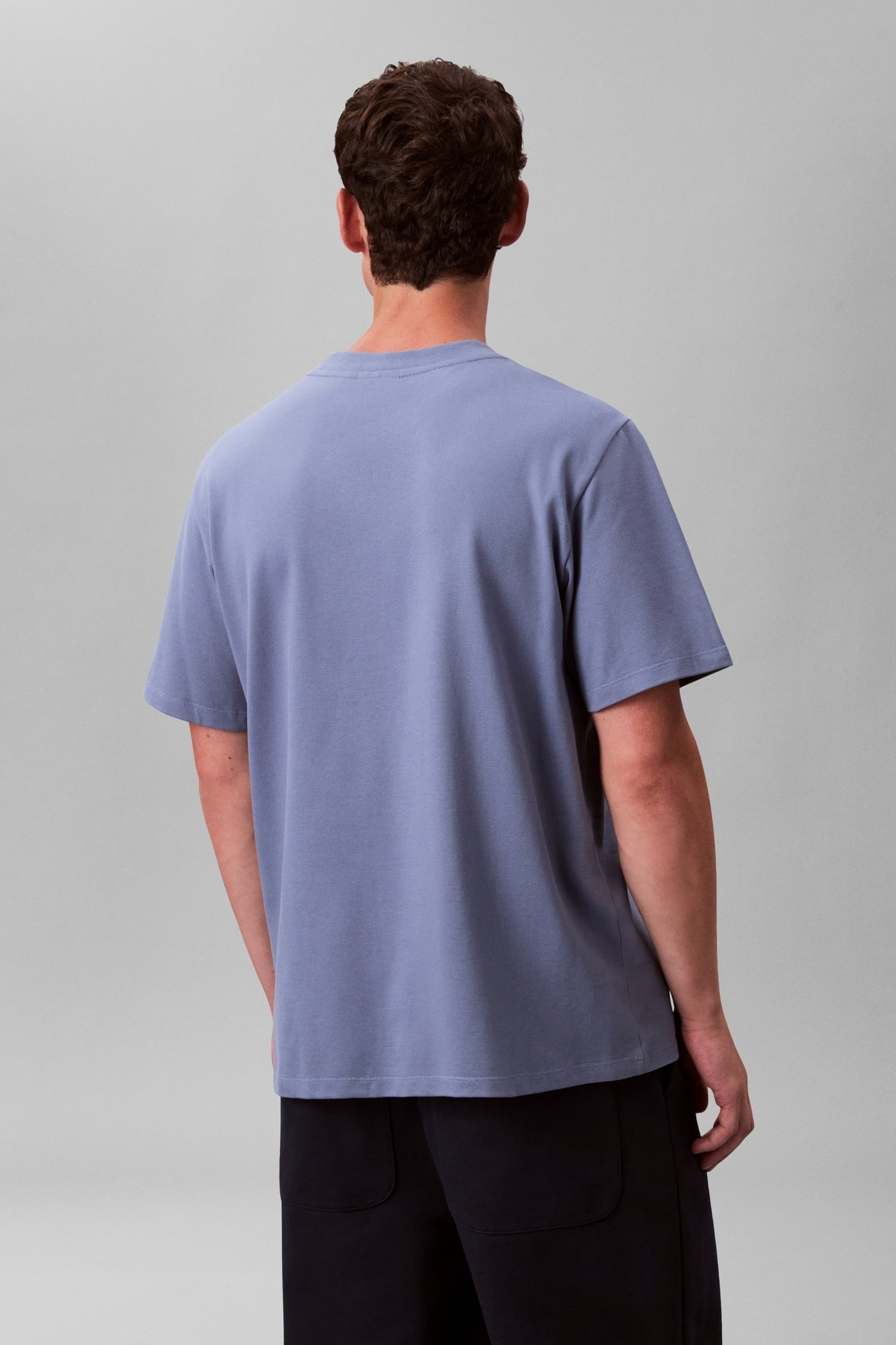SS STRETCH COTTON PIQUE TEE DUSTY SAILOR BLUE 4
