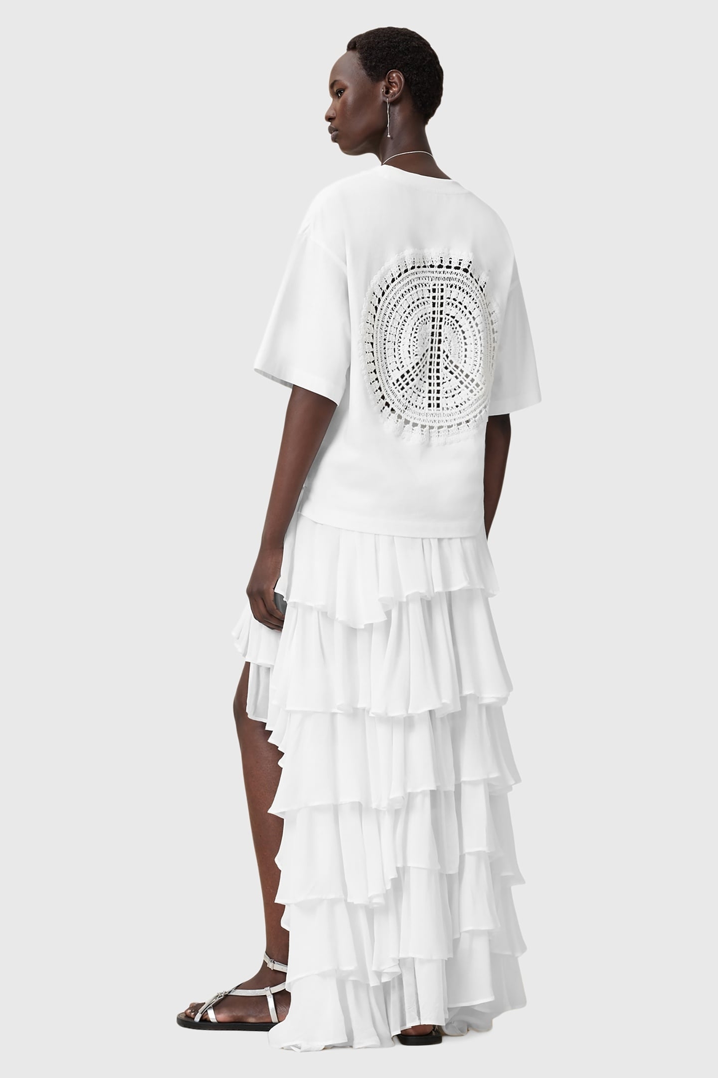 CAVARLY MAXI SKIRT SNOW WHITE 4