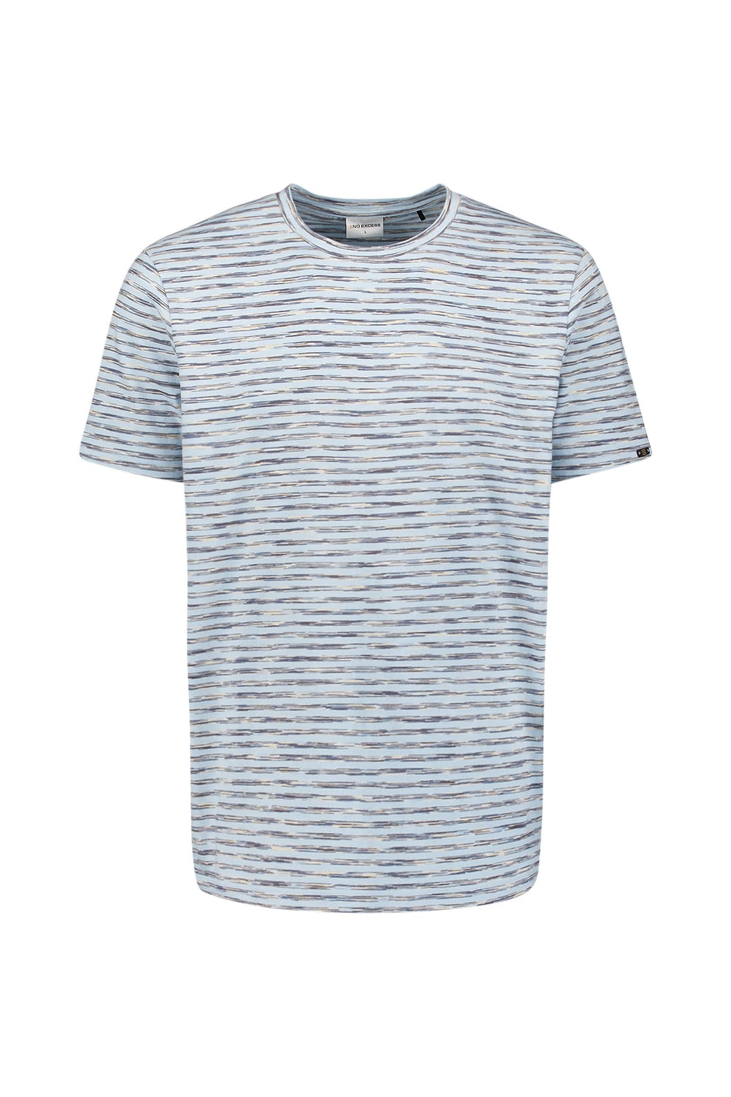 T-SHIRT CREWNECK MULTI COLOURED MELANGE STRIPES SKY 4