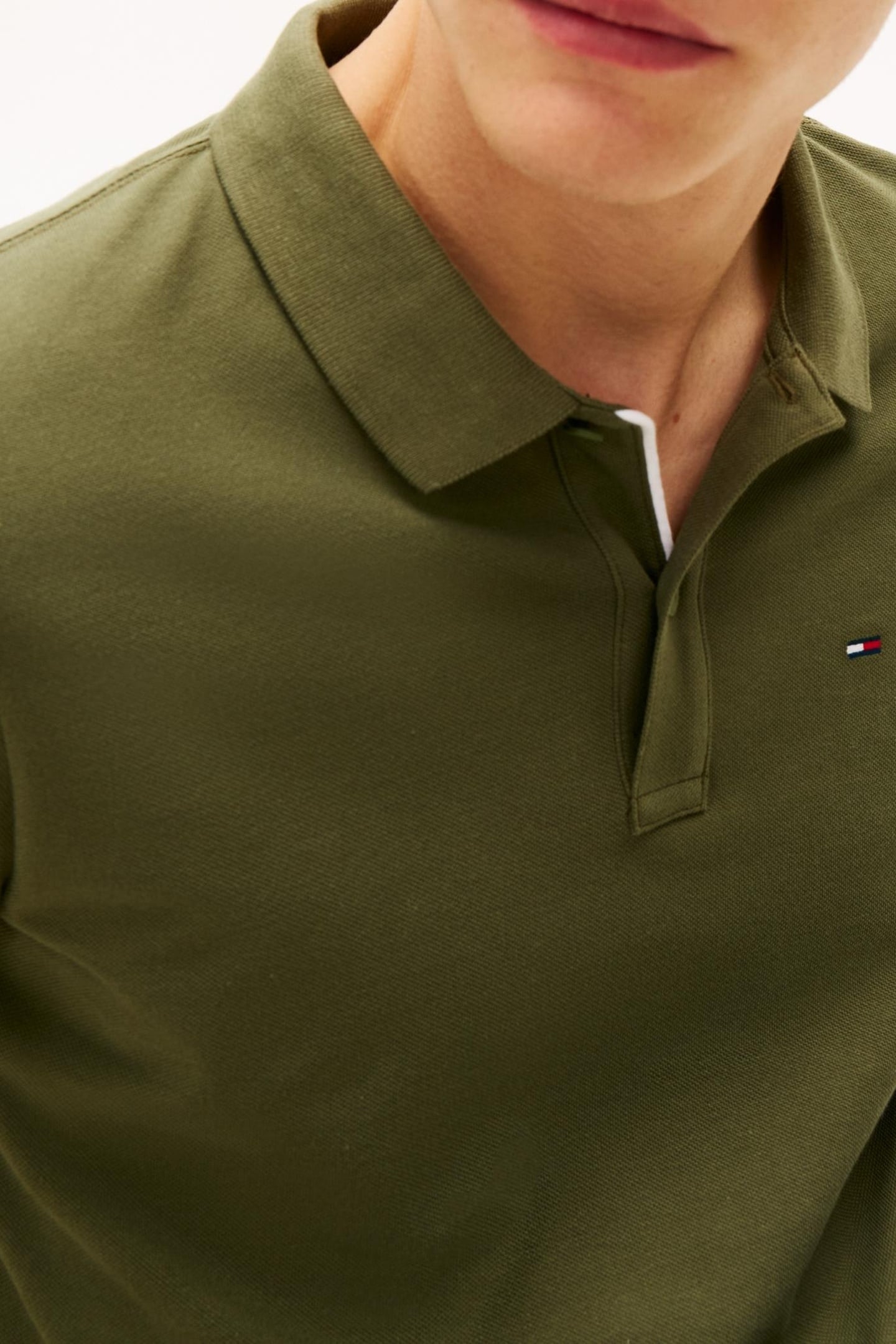 SLIM PLACKET POLO DARK GREENERY 4