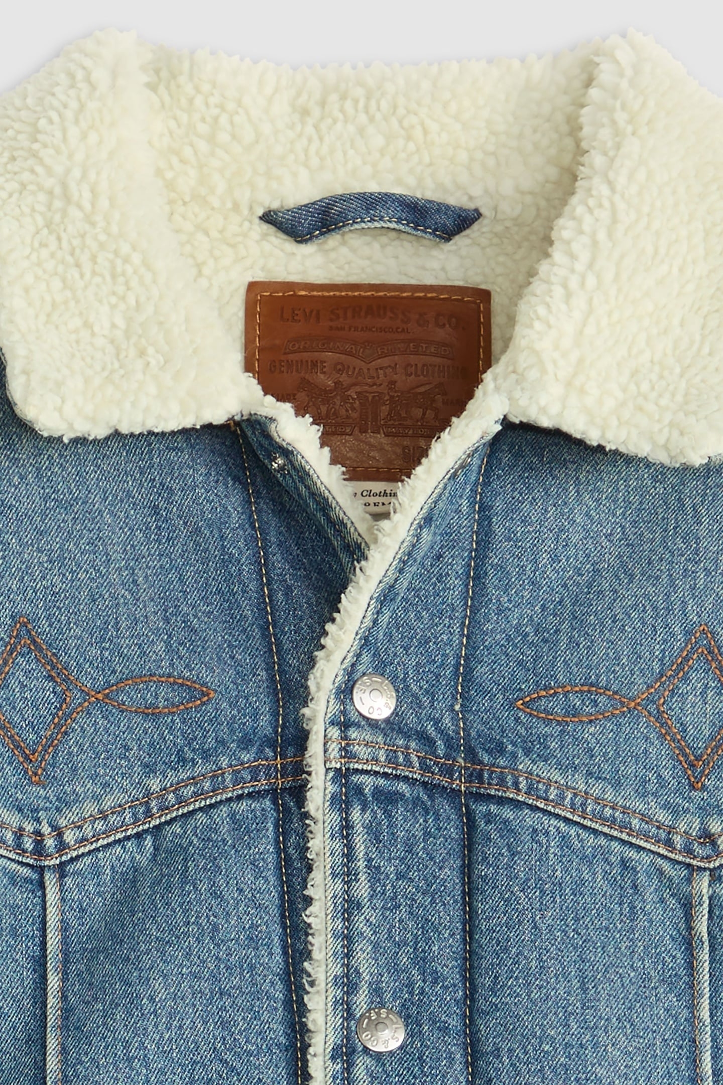 WESTERN SHERPA TRUCKER JACKET BLUE 4