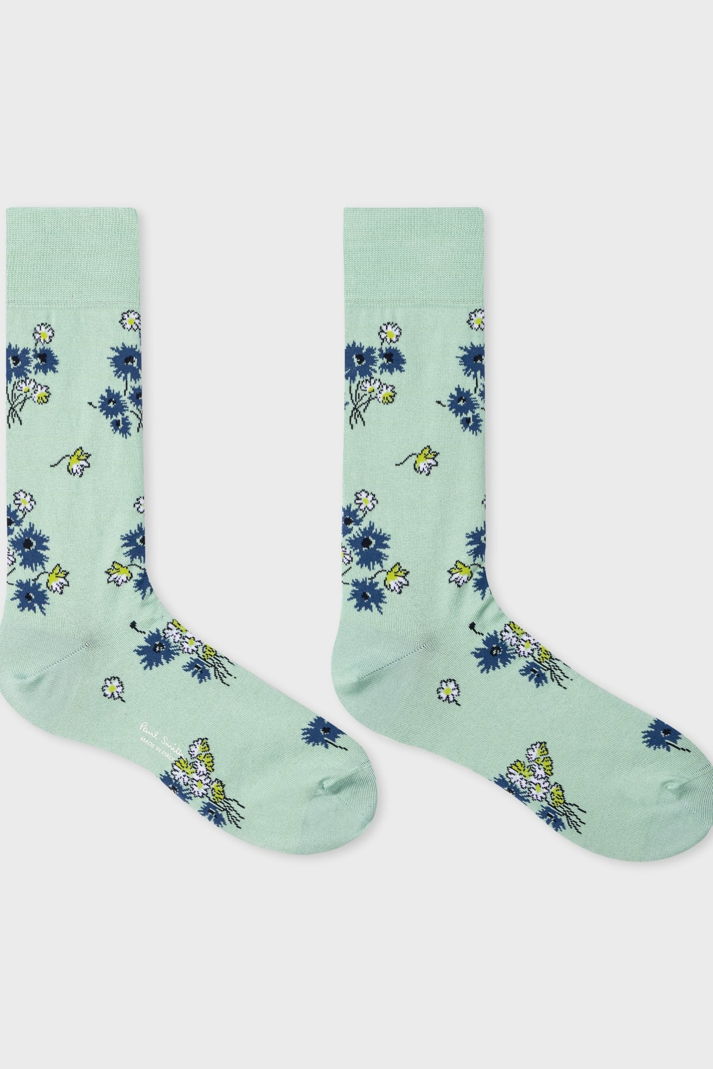 SOCK NARCISSI FLORAL EMERALD GREEN 2