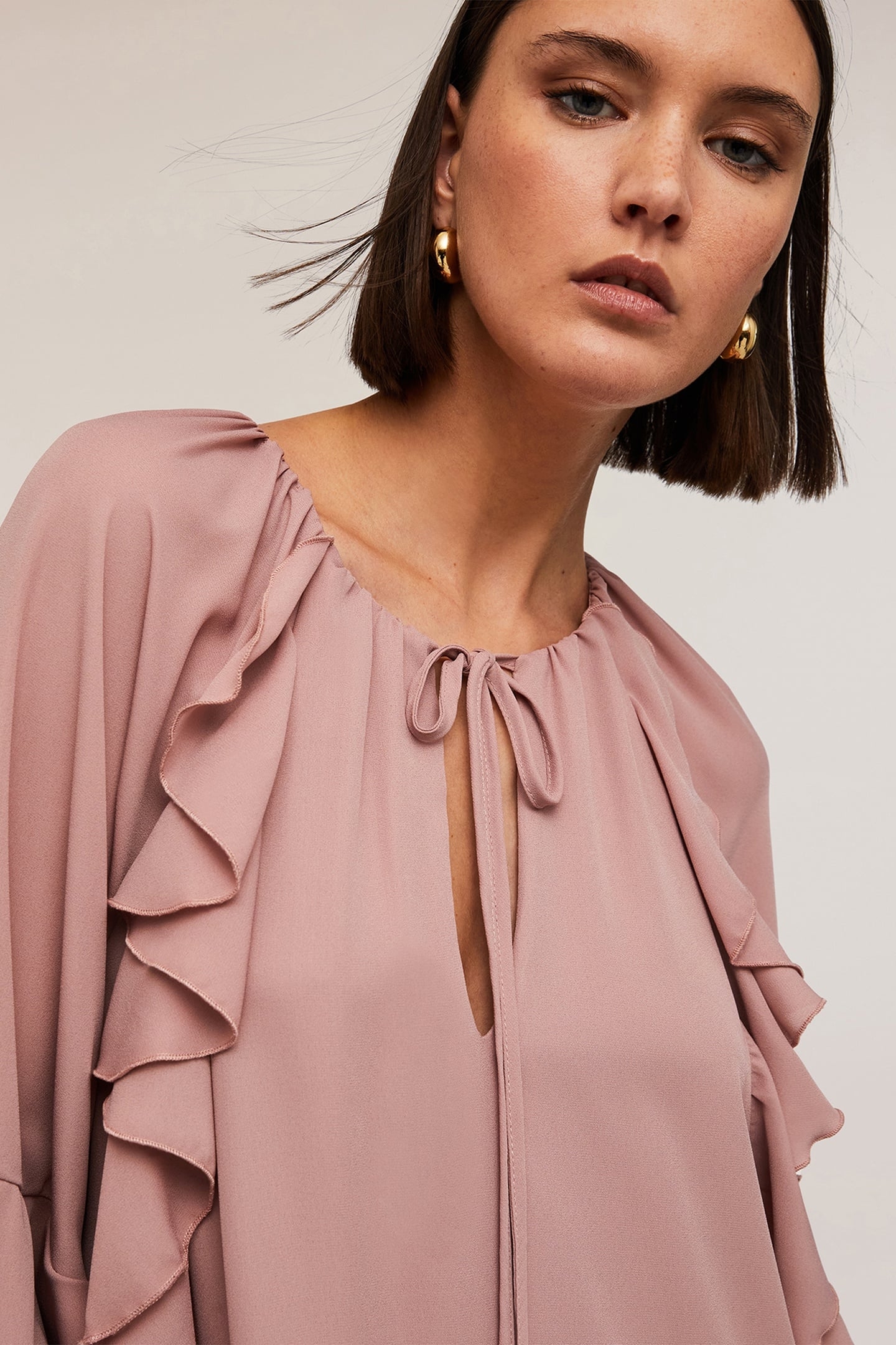 SHORT DRESS WITH RUFFLES PINK 4