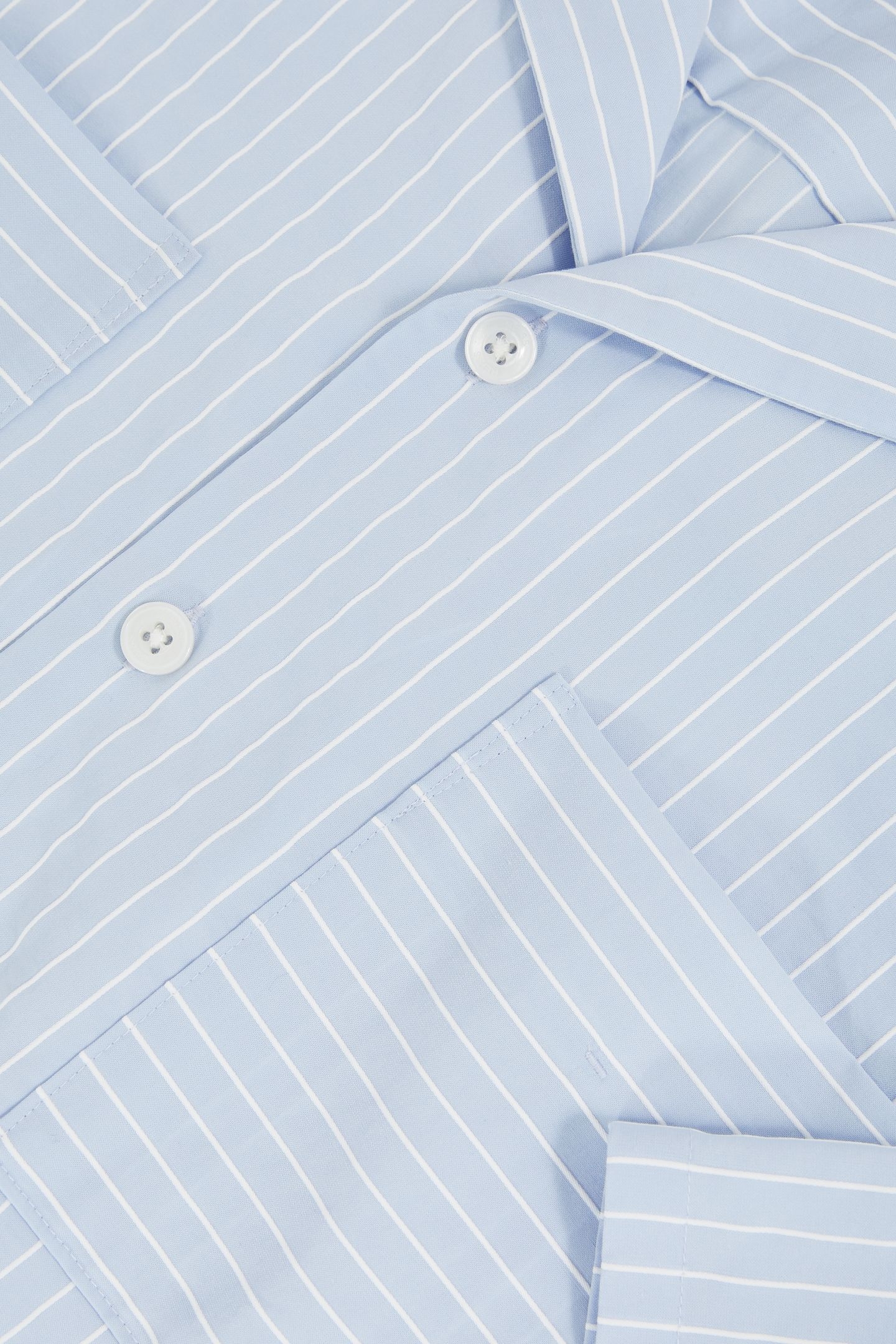 SS STRIPE TWIN POCKET CUBAN SHIRT SOFT BLUE/WHITE 6