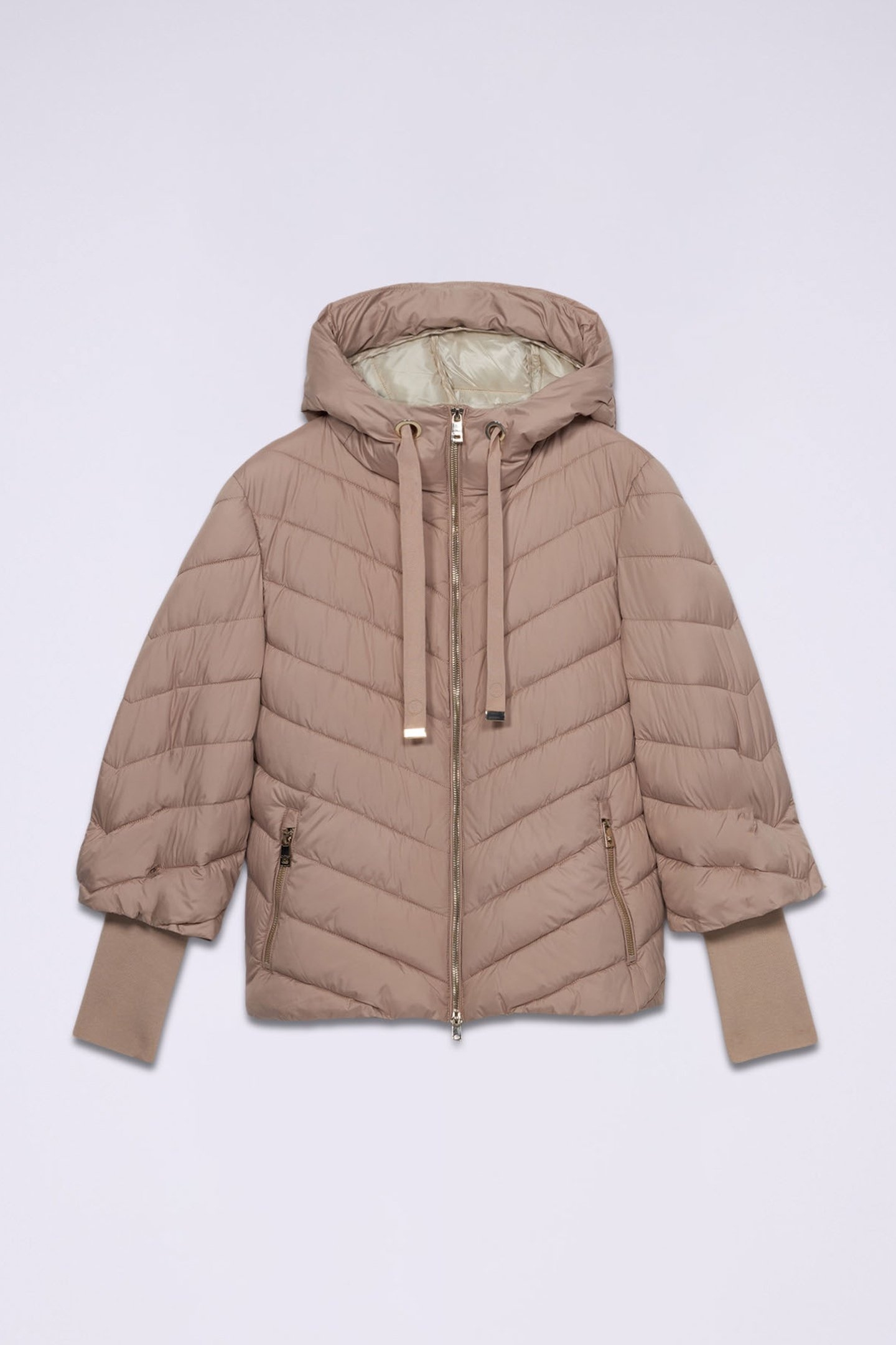 LIGHTWEIGHT DOWN JACKET WITH HOOD AND CUFFS PINK 6