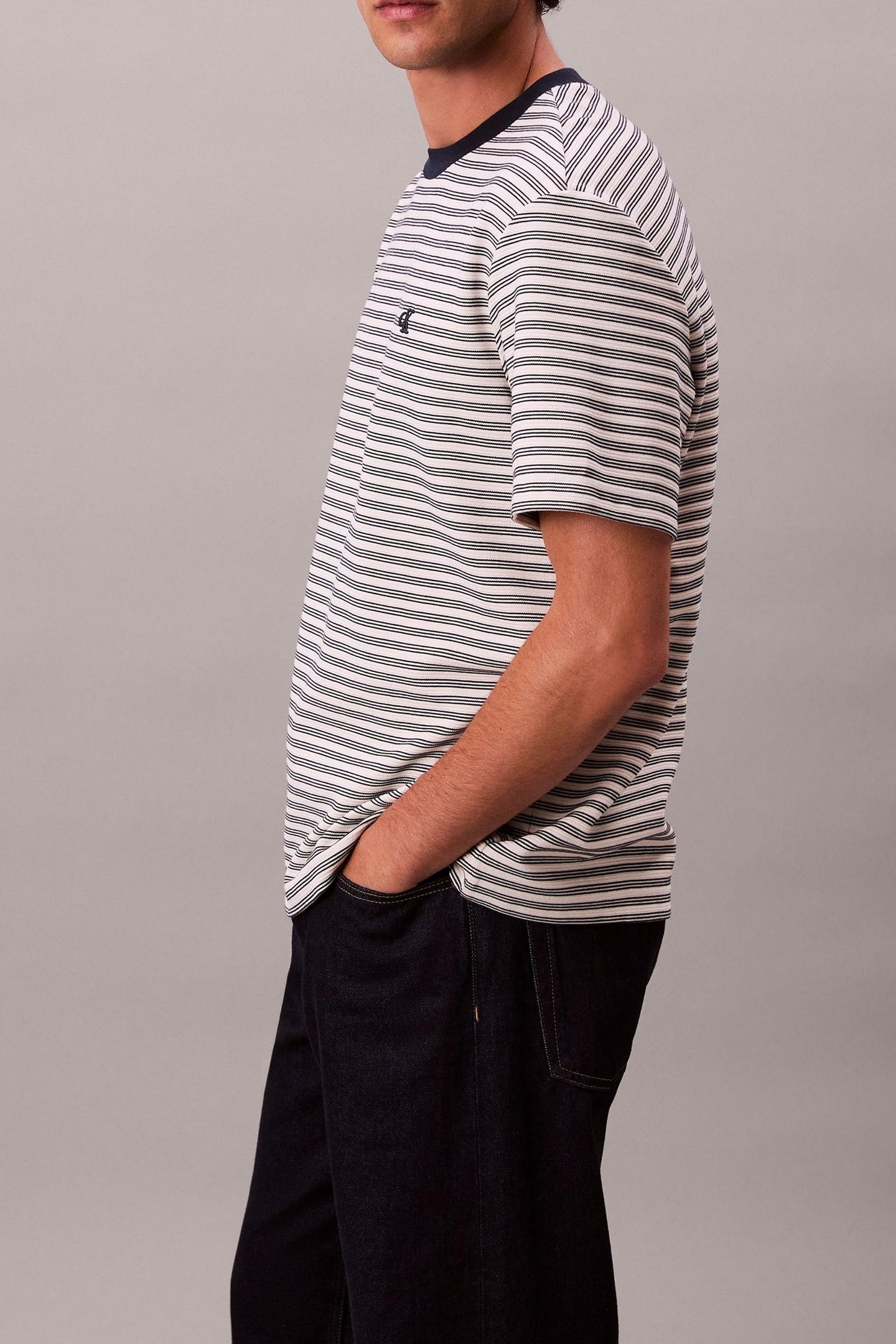 SS STRIPED OTTOMAN TEE CHALK 4