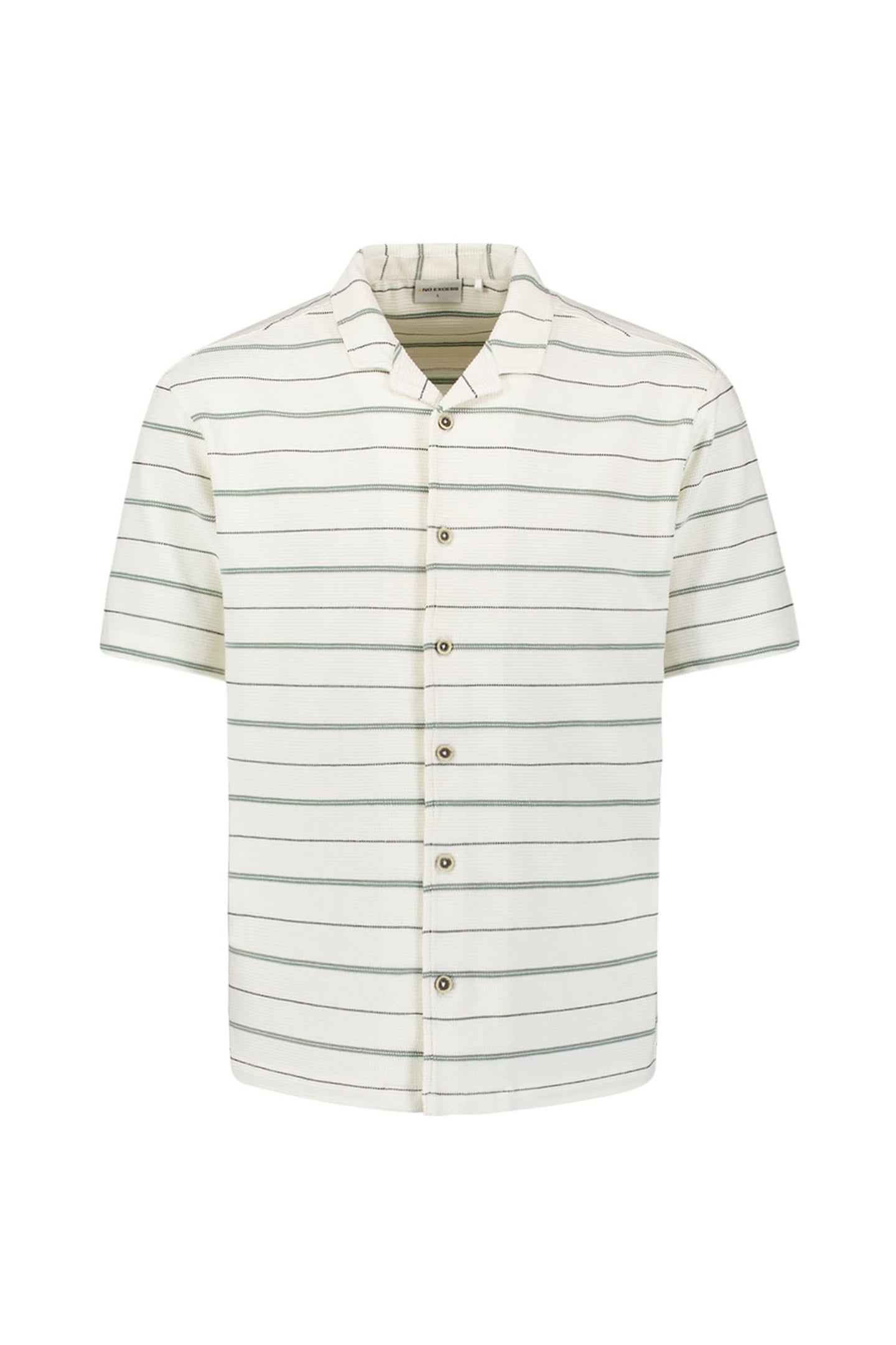 SHIRT SHORT SLEEVE JERSEY REVERS COLLAR STRIPES OFFWHITE 4
