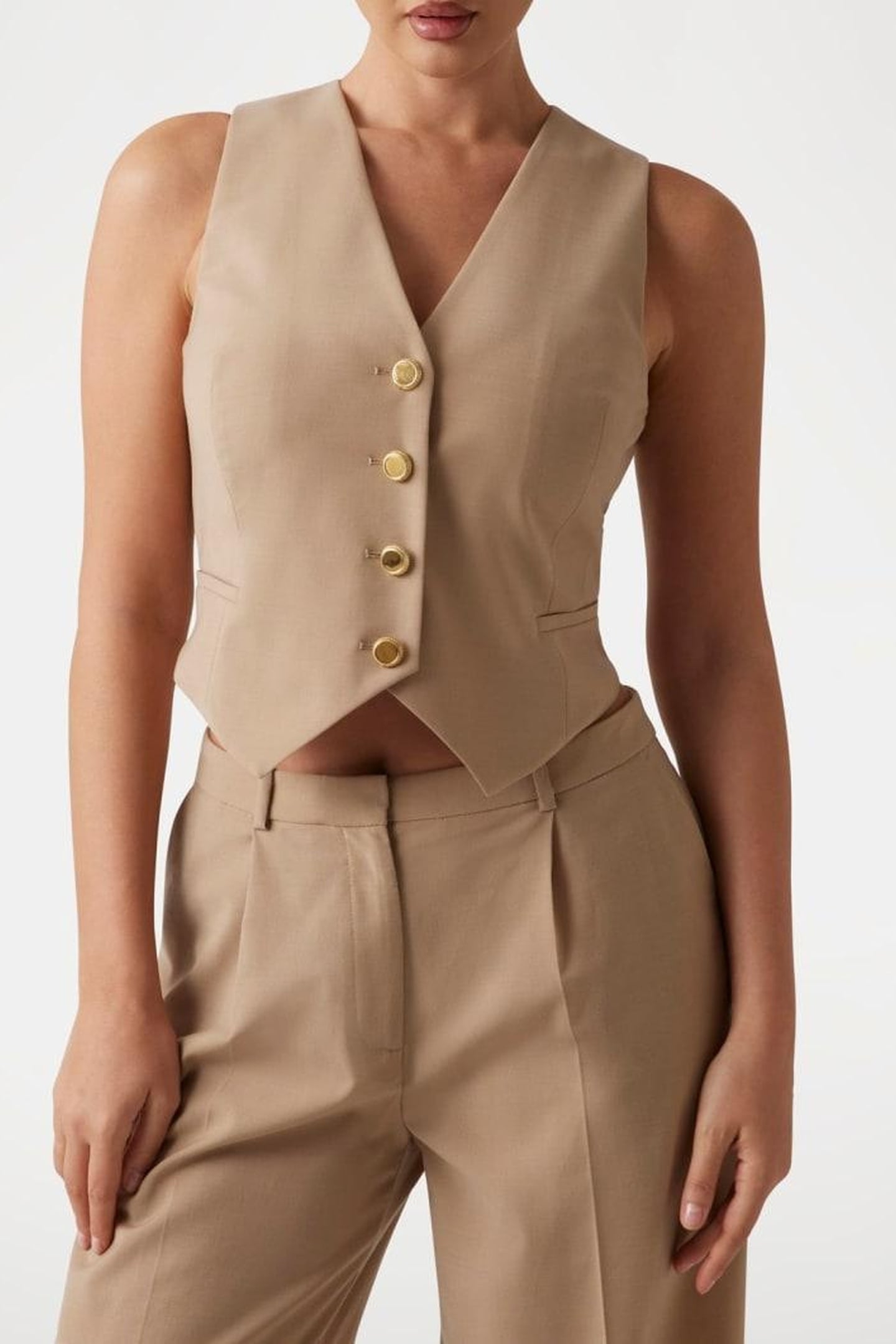 MARCIANO BY GUESS IRINA VEST NATURAL ALMOND MULTI 2