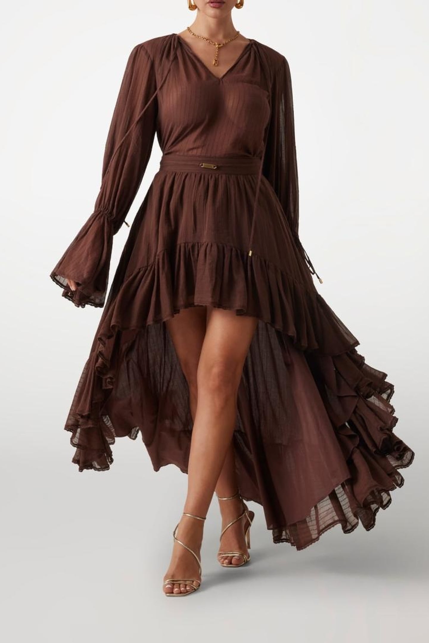 MARCIANO BY GUESS ELSA LONG SKIRT CIOCCOLATA 1