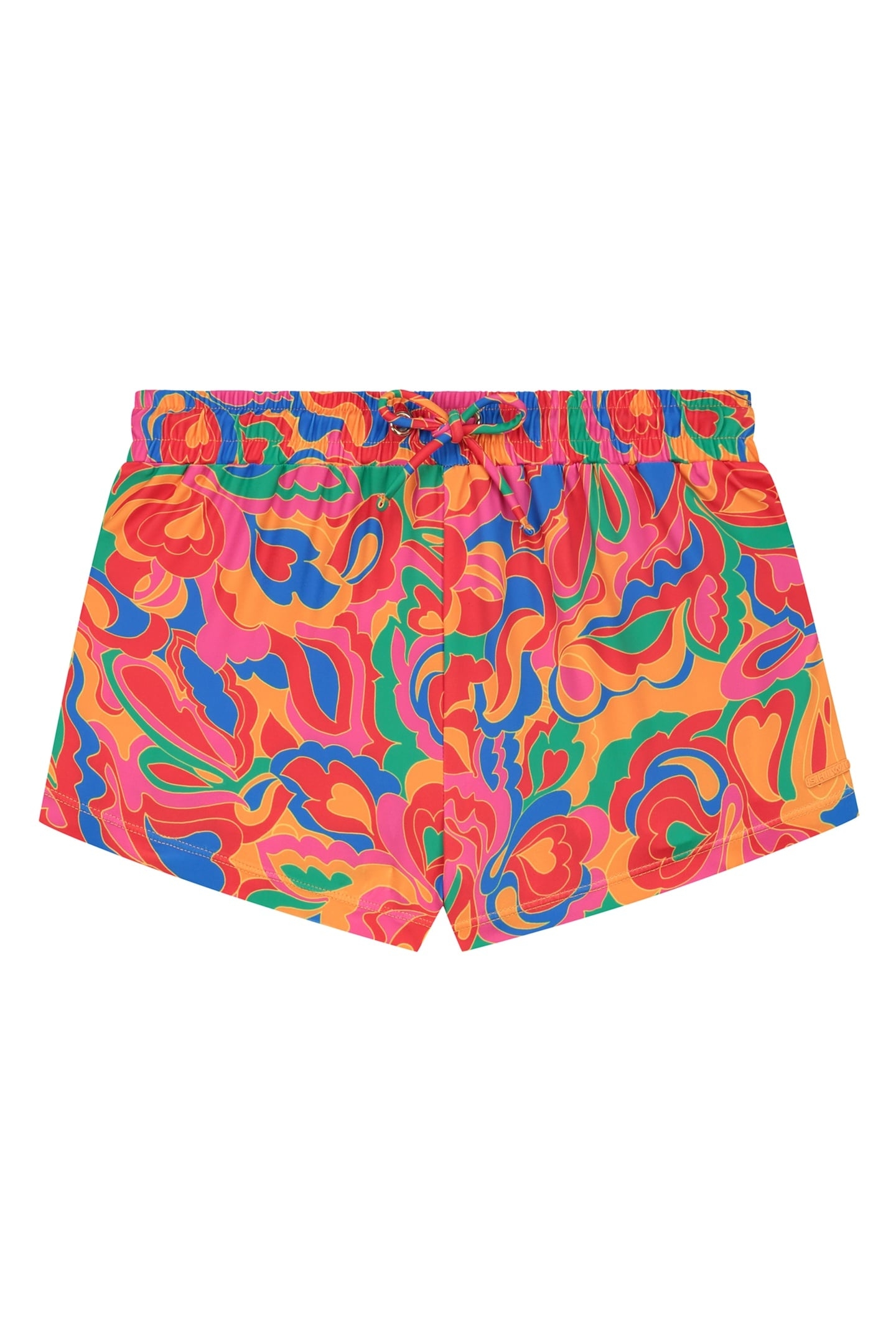 GIRLS SIL SWIM SHORTS GROOVY LOVE ORANGE SUN GROOVY LOVE 1