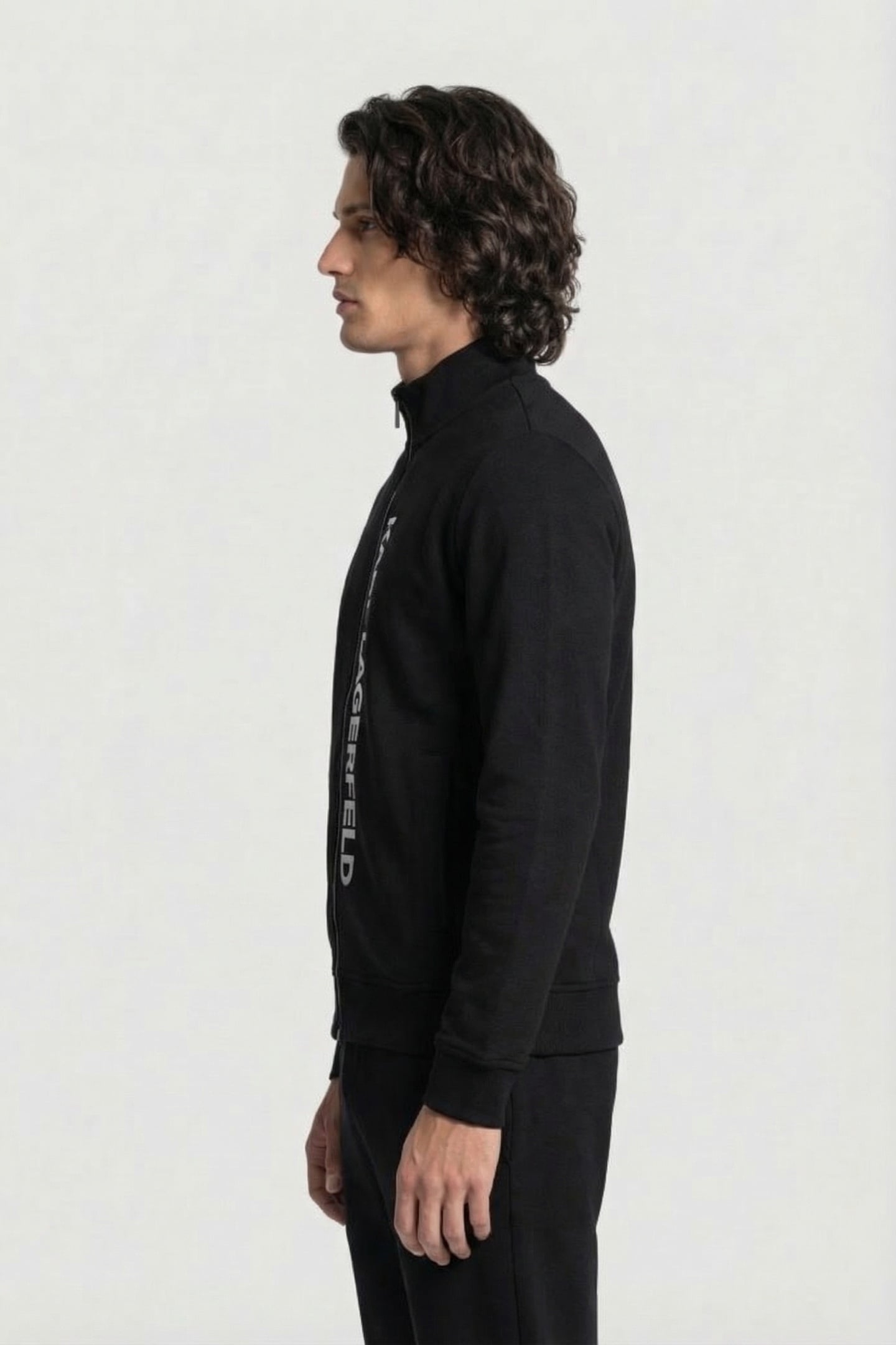 BLACK SWEAT ZIP JACKET 3