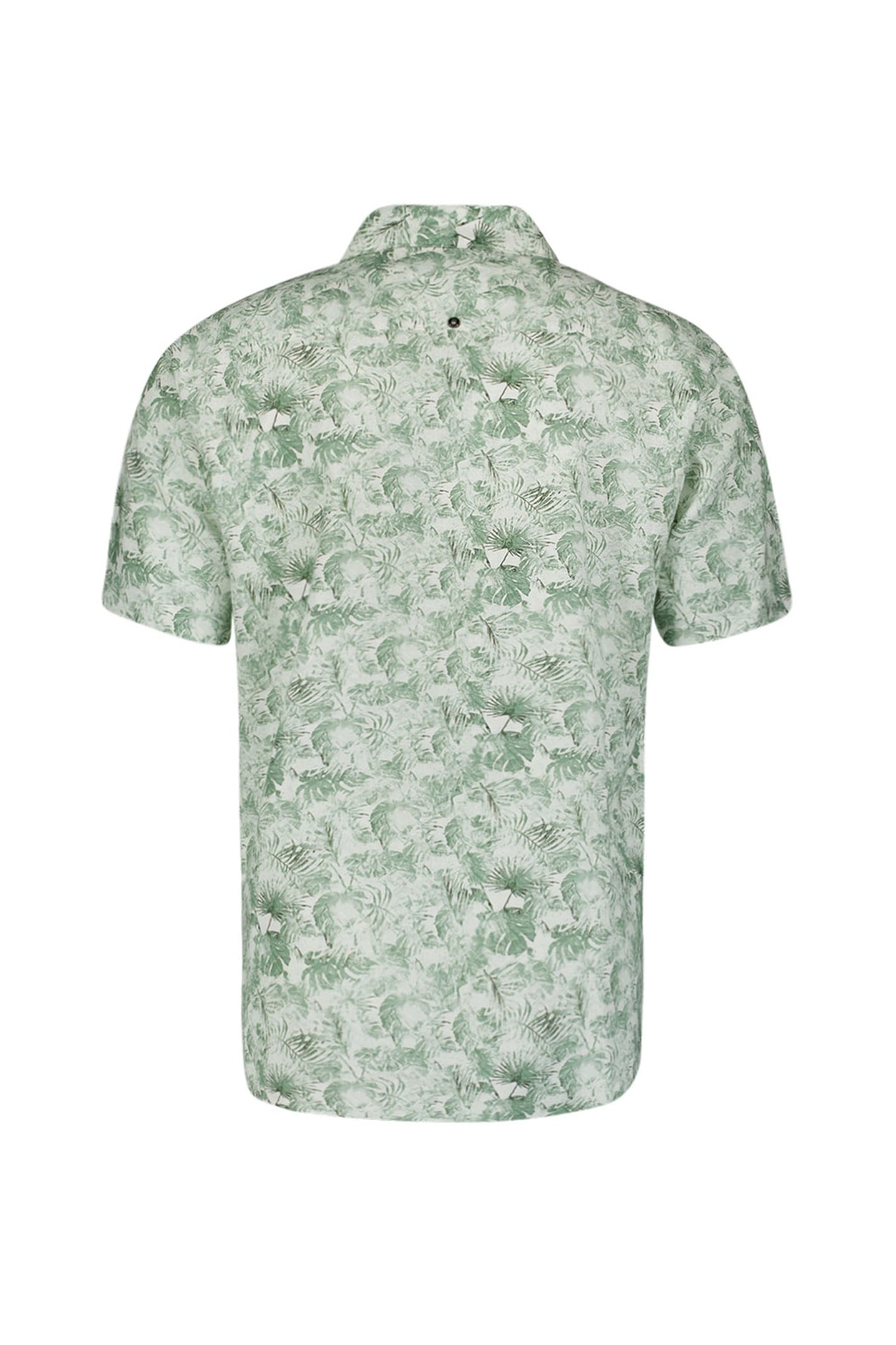 SHIRT SHORT SLEEVE ALLOVER PRINTED WITH LINEN GREEN 3