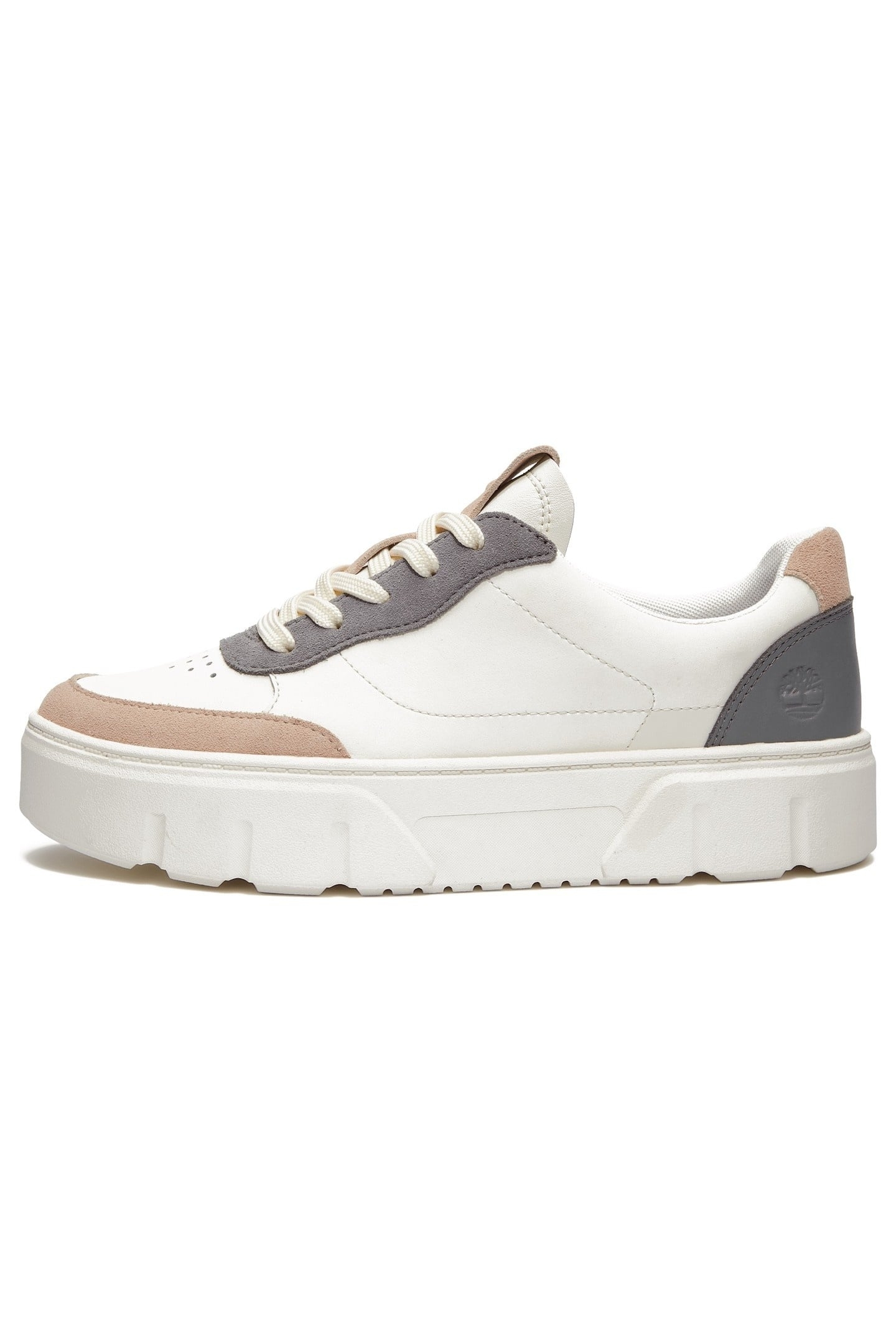 LAUREL COURT LOW LACE UP SNEAKER NATURAL LEATHER GREY 7