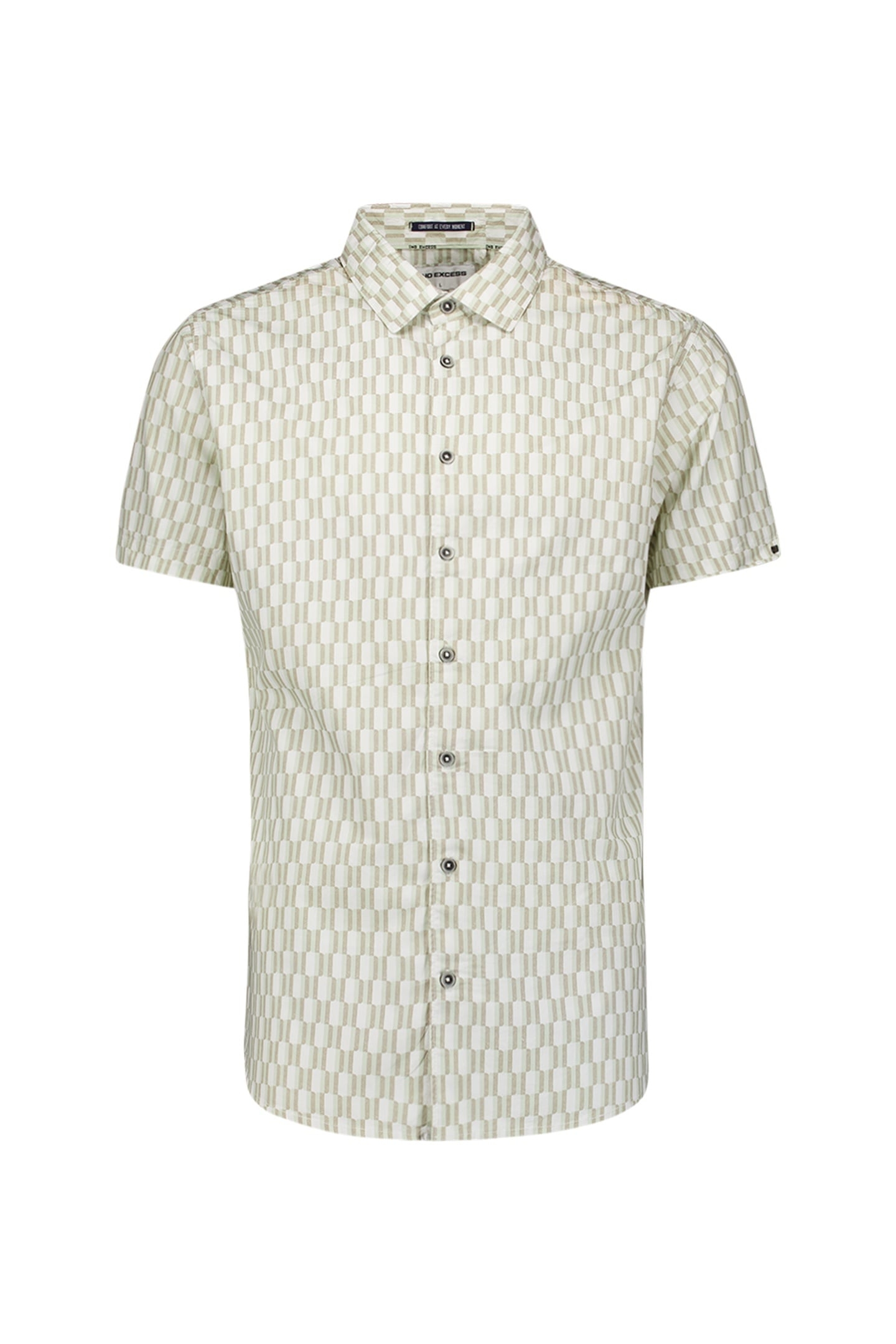 SHIRT SHORT SLEEVE STRETCH ALLOVER PRINTED GREEN 1