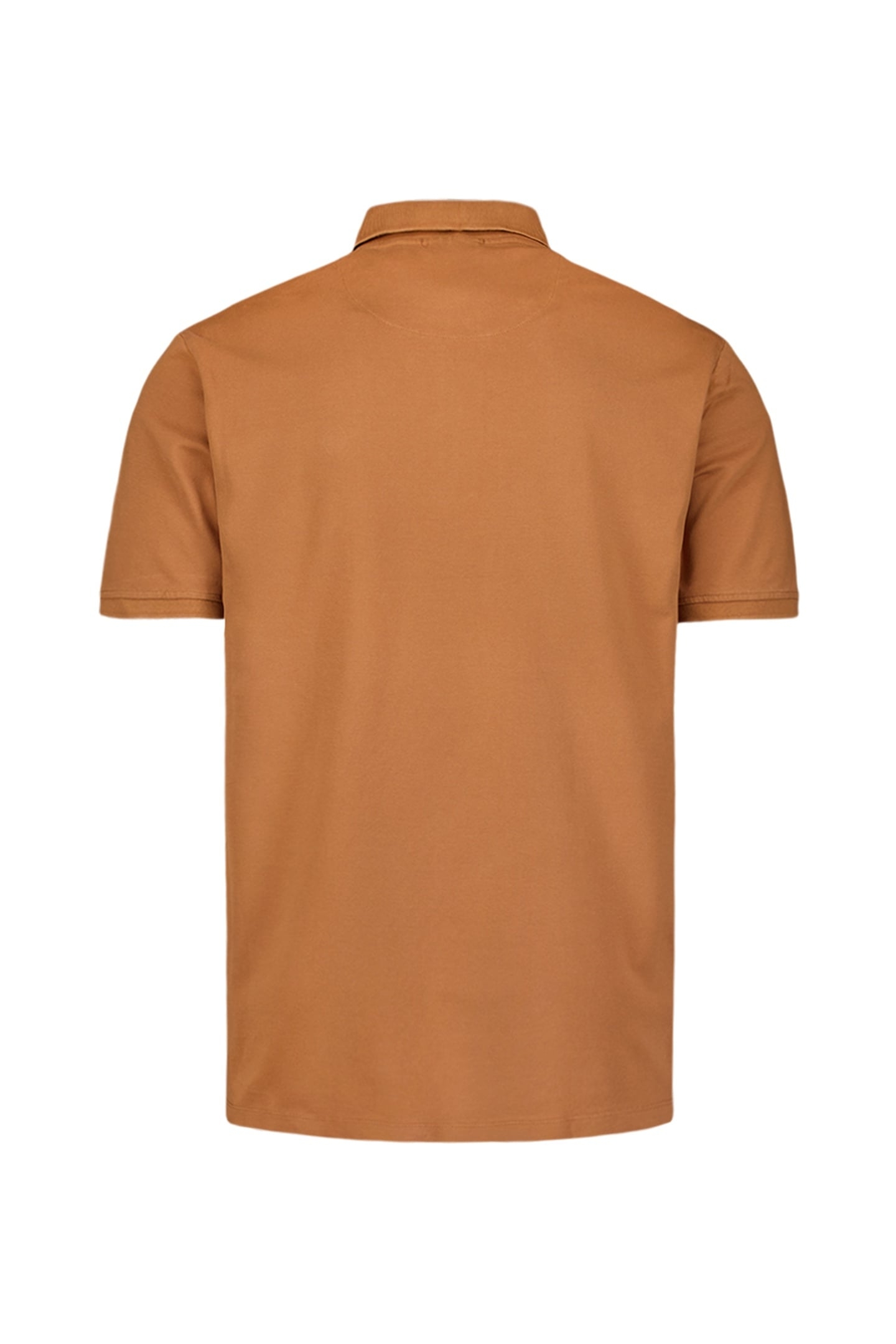 POLO ZIP PIQUE GARMENT DYED CARAMEL 5