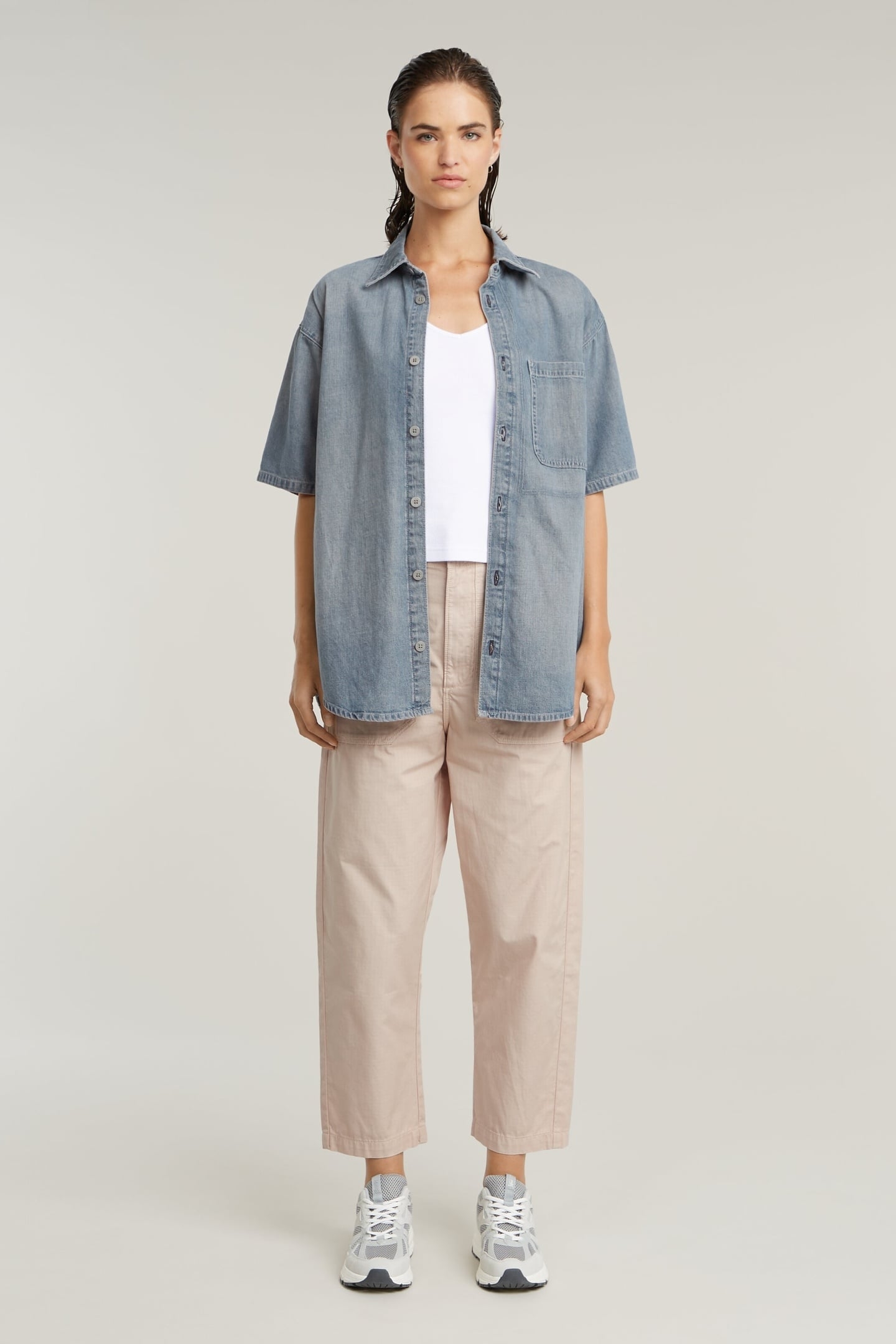 ASYMMETRICAL ZIP SLIM TANK TOP WHITE 3