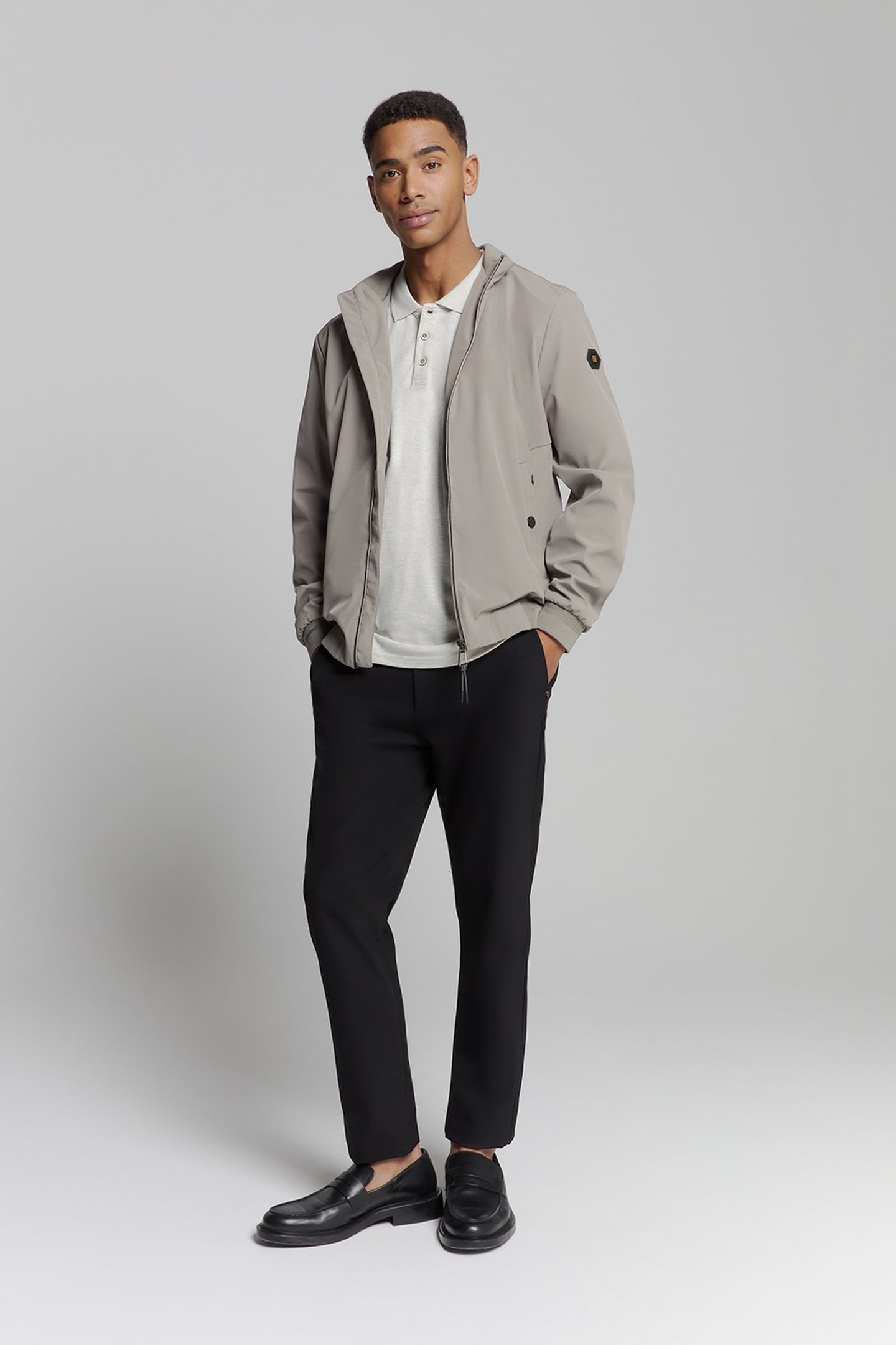 JACKET SHORT FIT CLEAN SOFT MID GREY 3