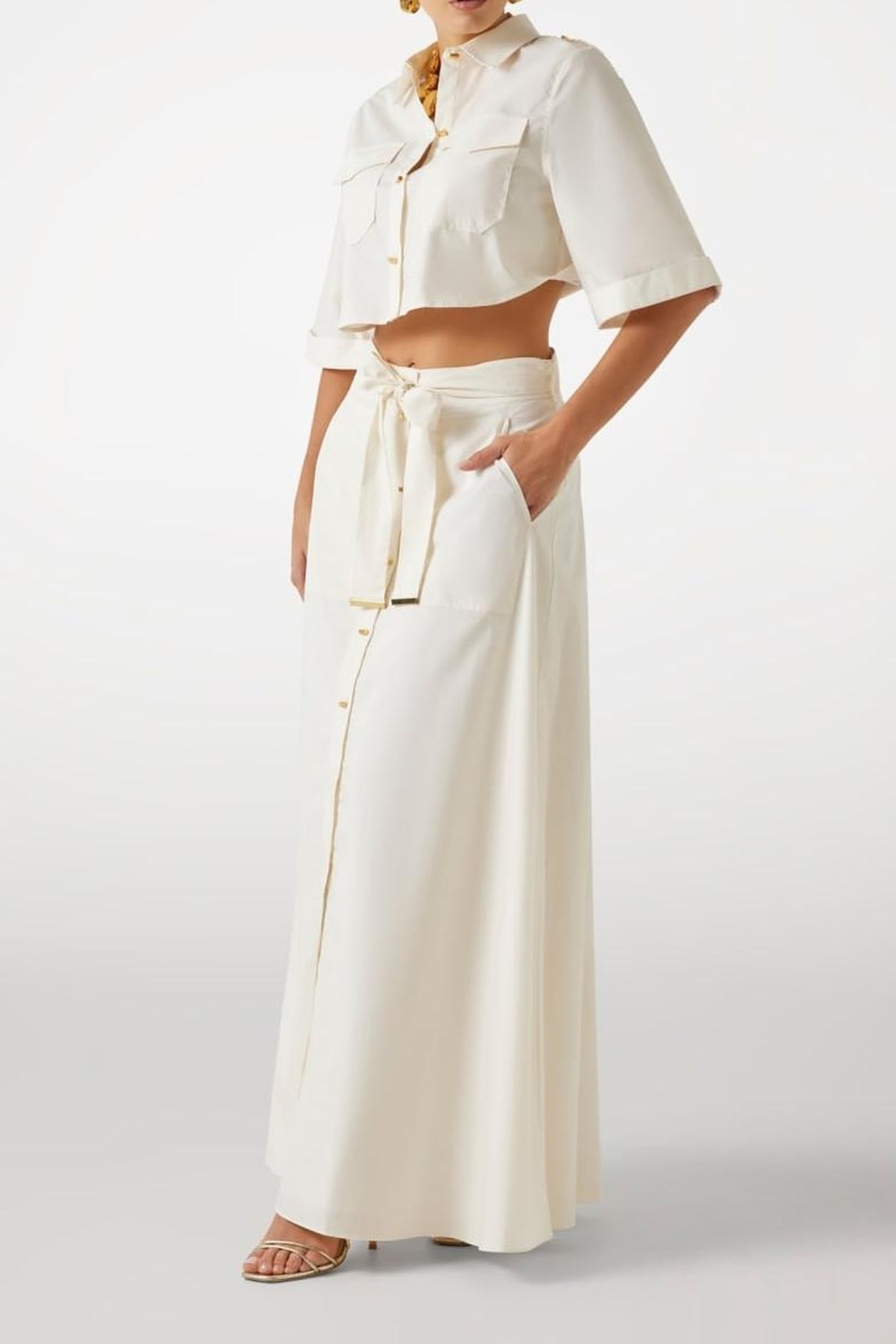 MARCIANO BY GUESS PAT LONG SKIRT SANDY SHORE 1