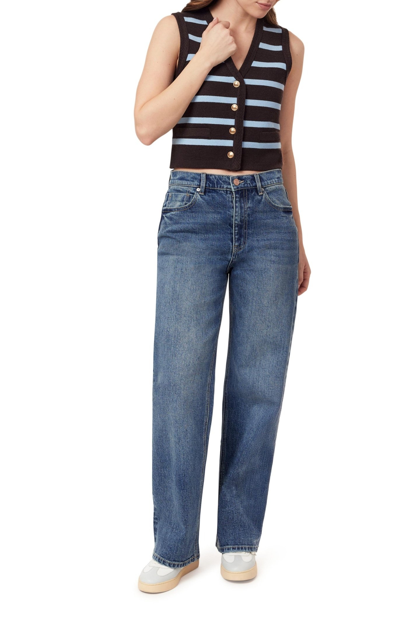 SWEATER HOT FUDGE/CERULEAN 1