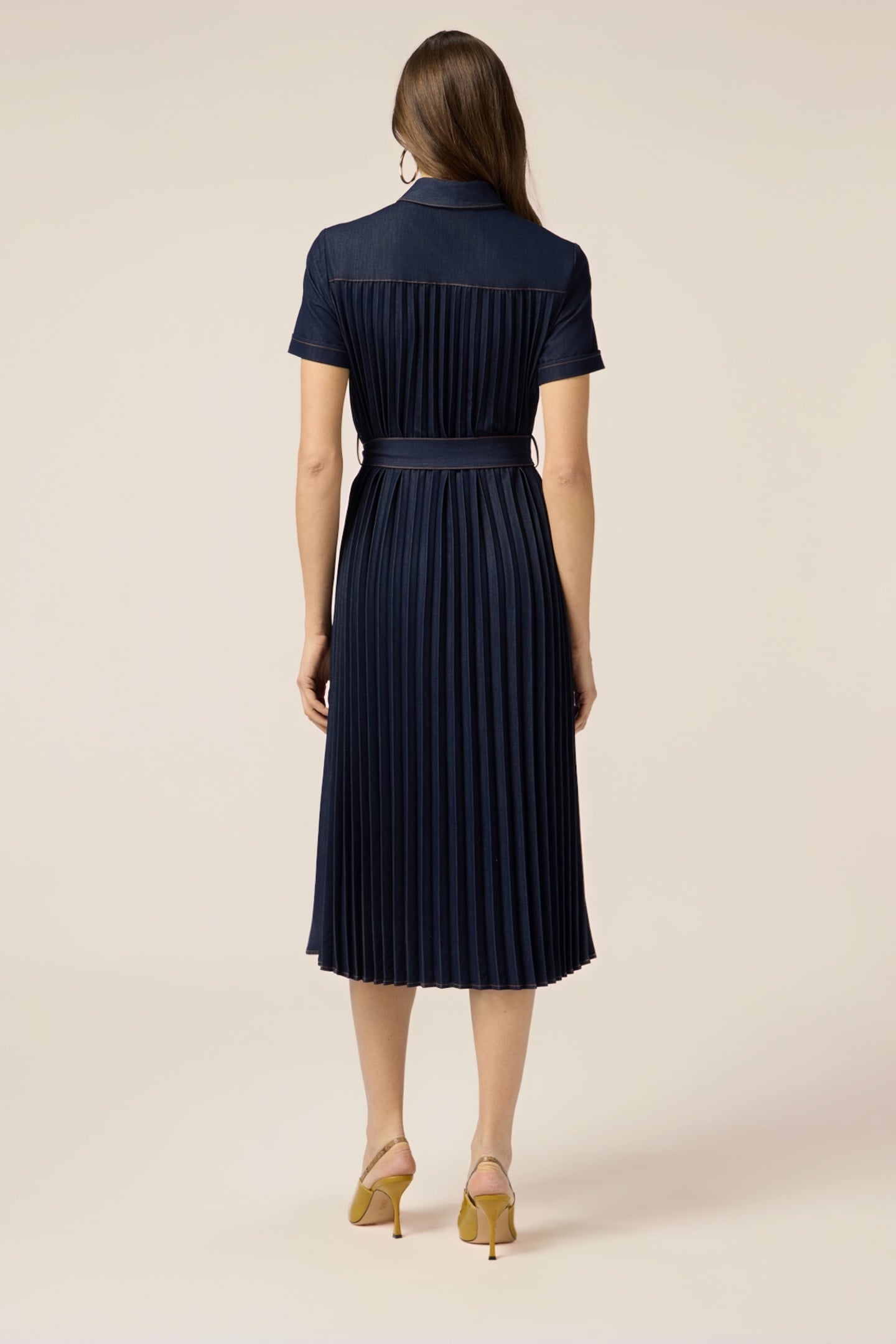 LONG DENIM-EFFECT SHIRTDRESS BLUE 2