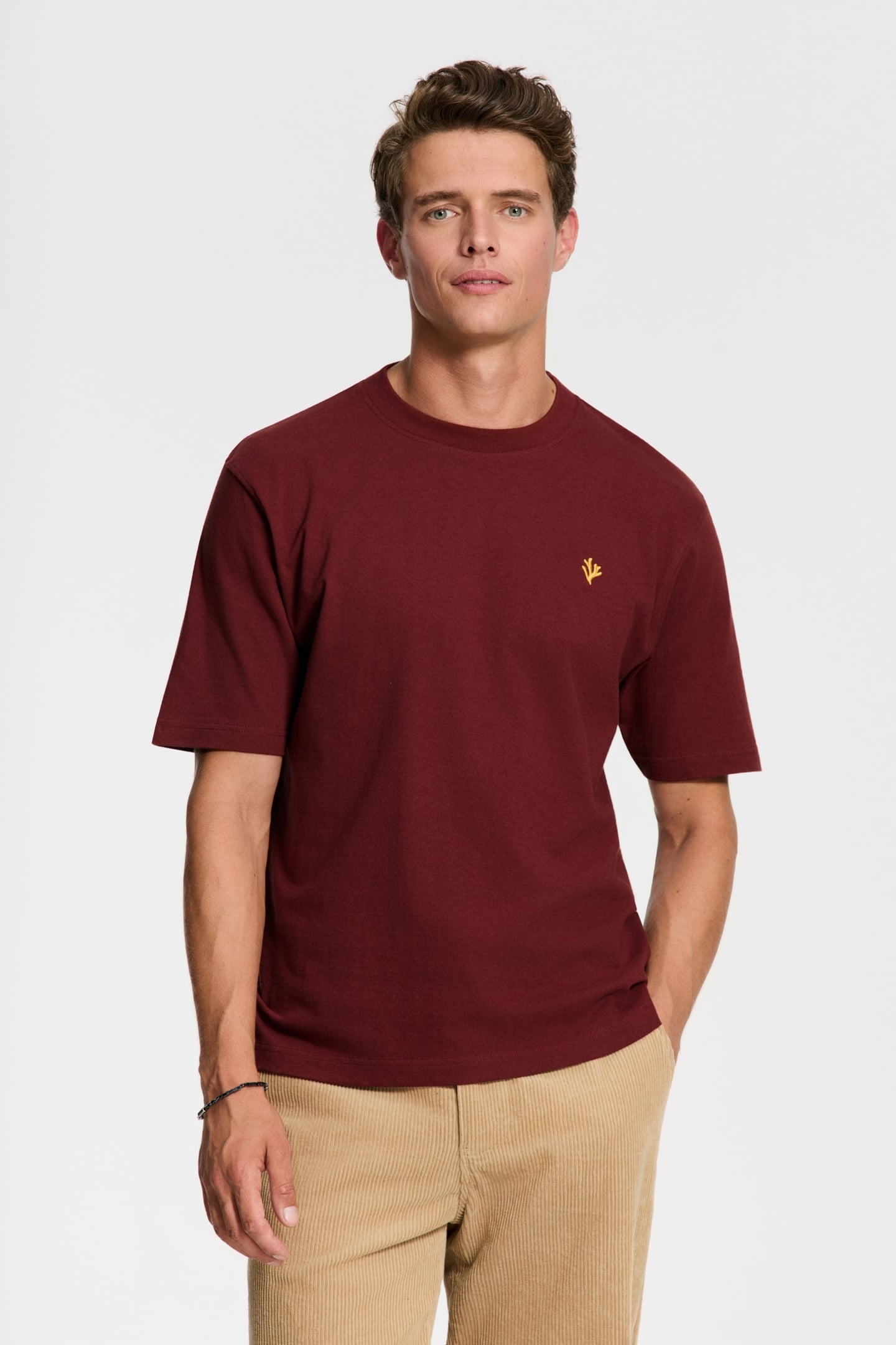 FINN RELAXED T-SHIRT CORAL LOGO RED EARTH 1