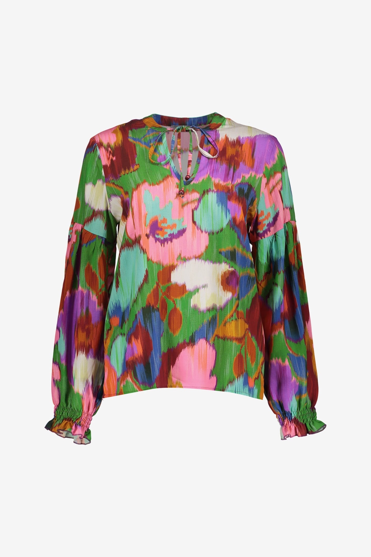 TOP PRINT GREEN/PINK 1