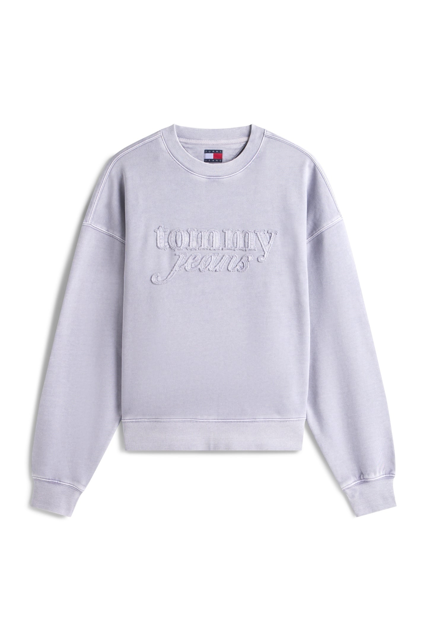 LOGO APPLIQUÉ WASHED BOXY SWEATSHIRT PERIWINKLE DUSK 5