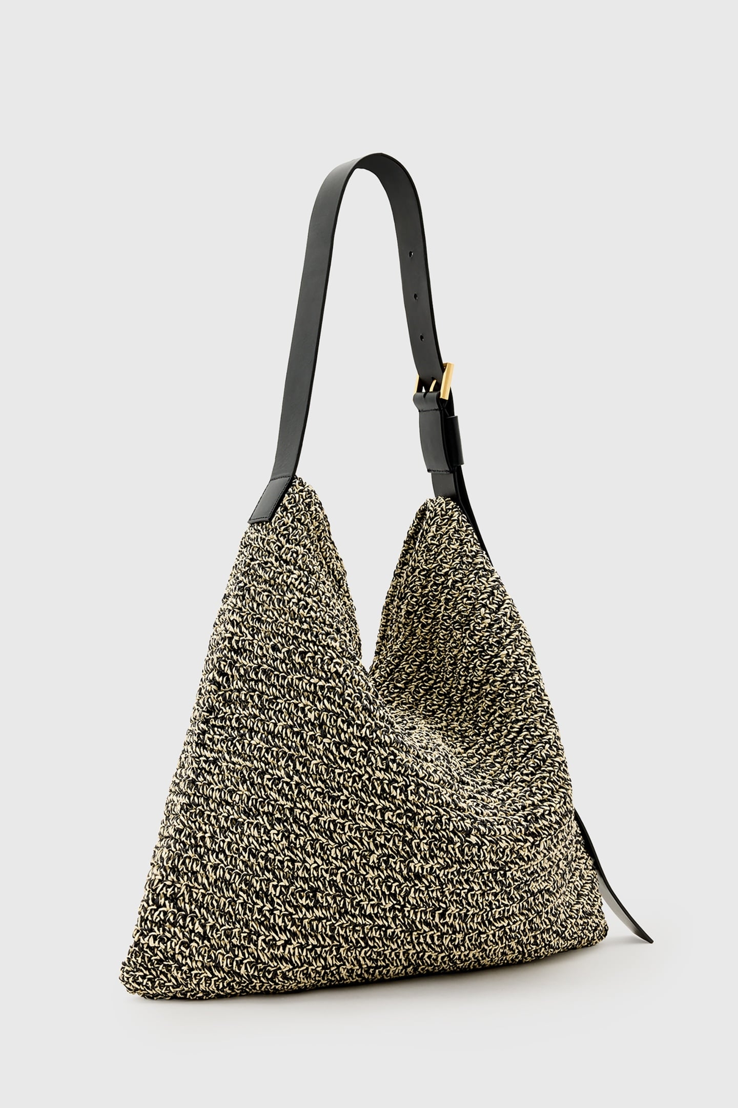 ASHA PAPER SHLDR BAG BLACK/NATURAL 5