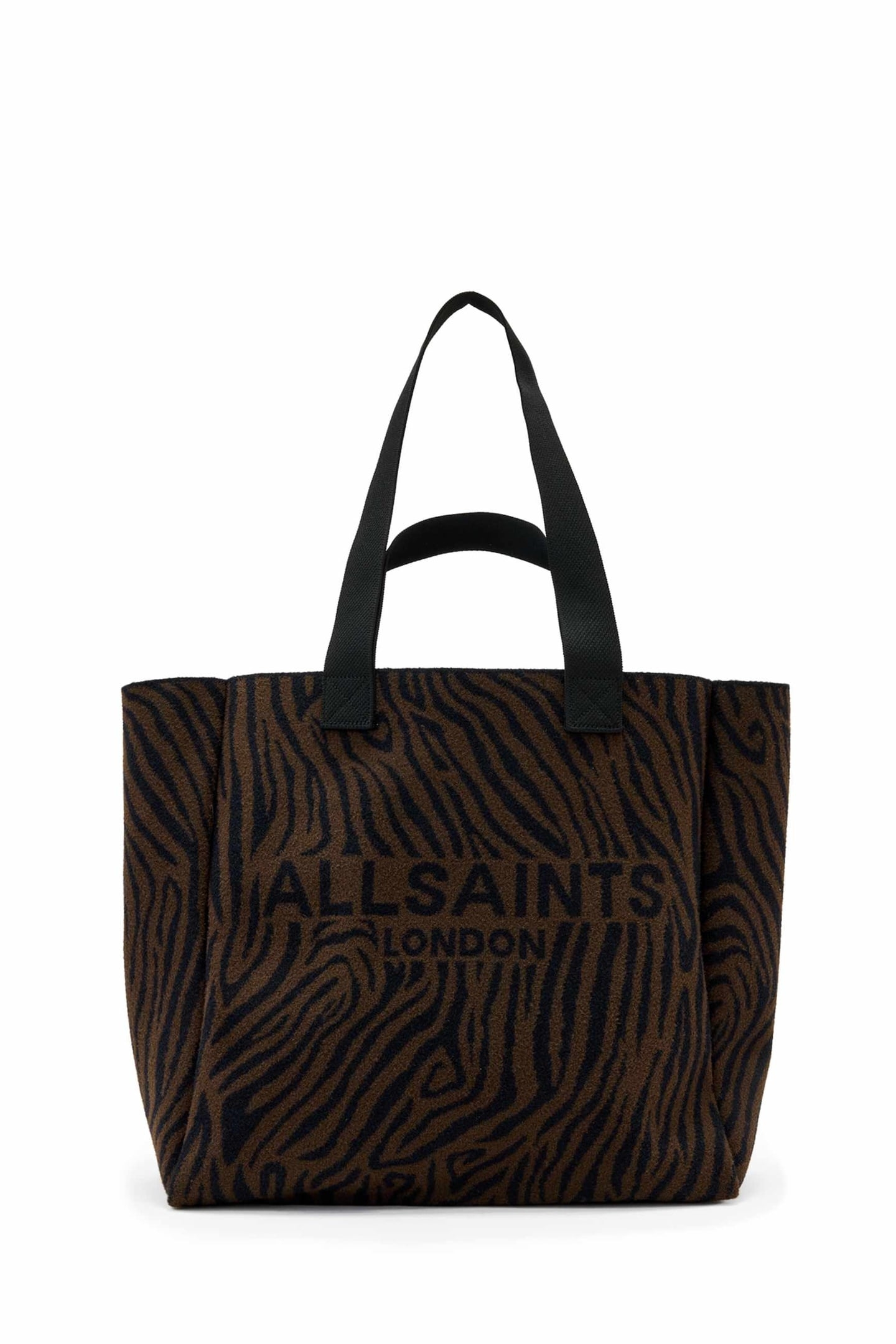 IZZY ZEBRA E/W TOTE BLACK/BROWN 5