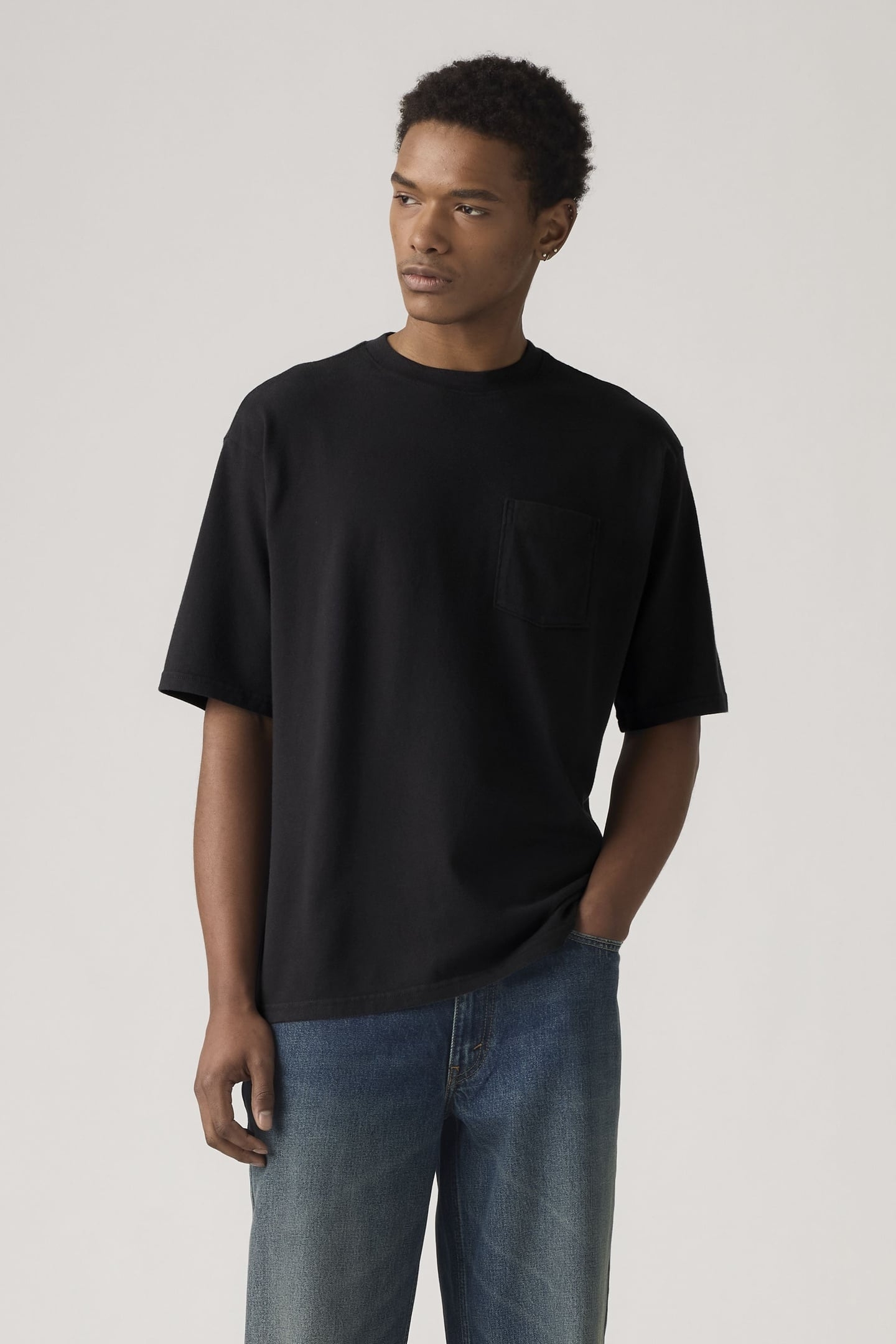 HALF SLEEVE TEE JET BLACK 1