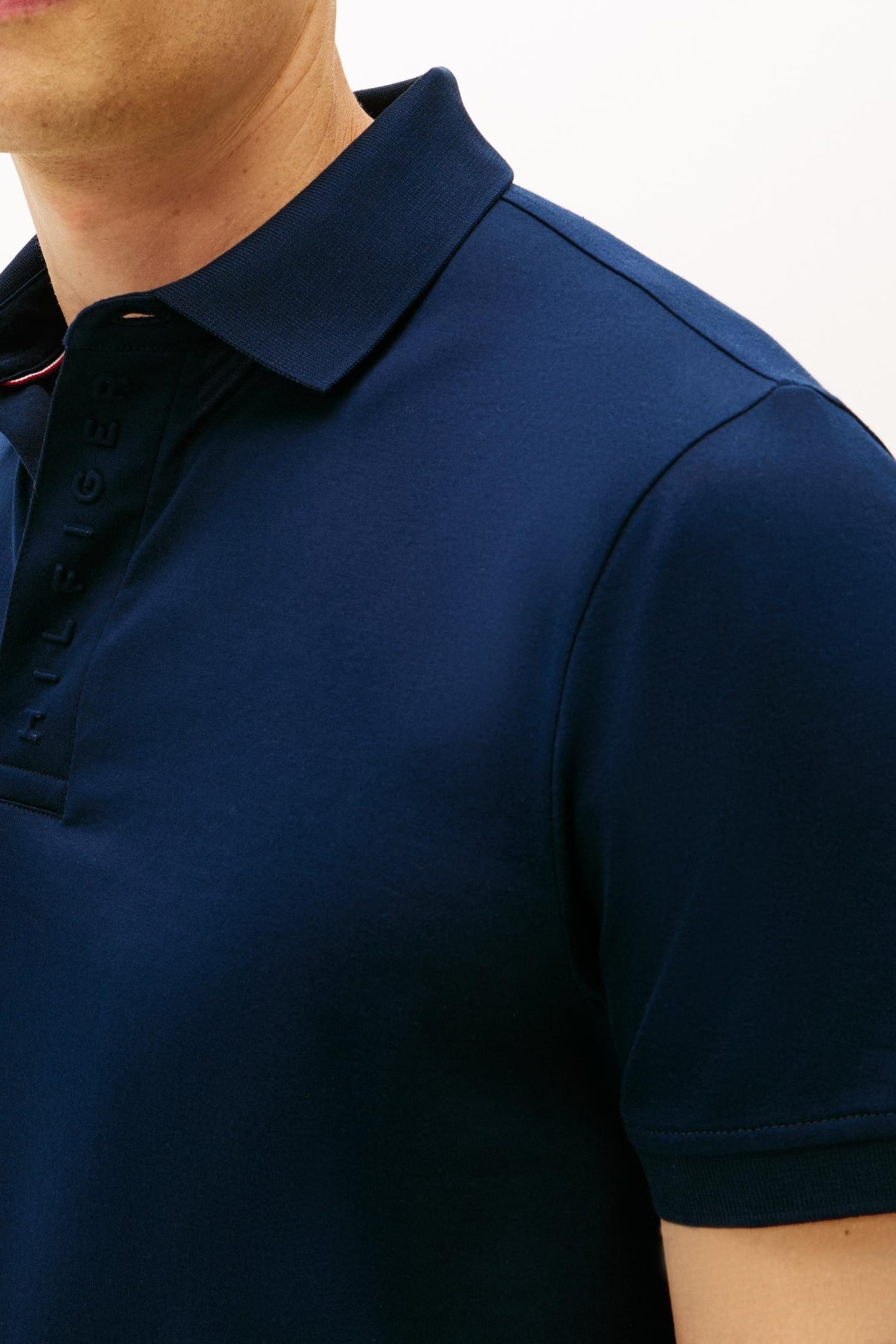 HIDDEN PLACKET DETAIL POLO DARK NIGHT NAVY 2