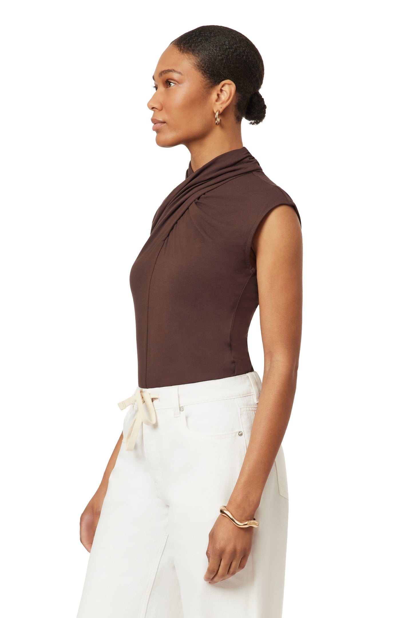 DRAPED NECK TOP HOT FUDGE 6