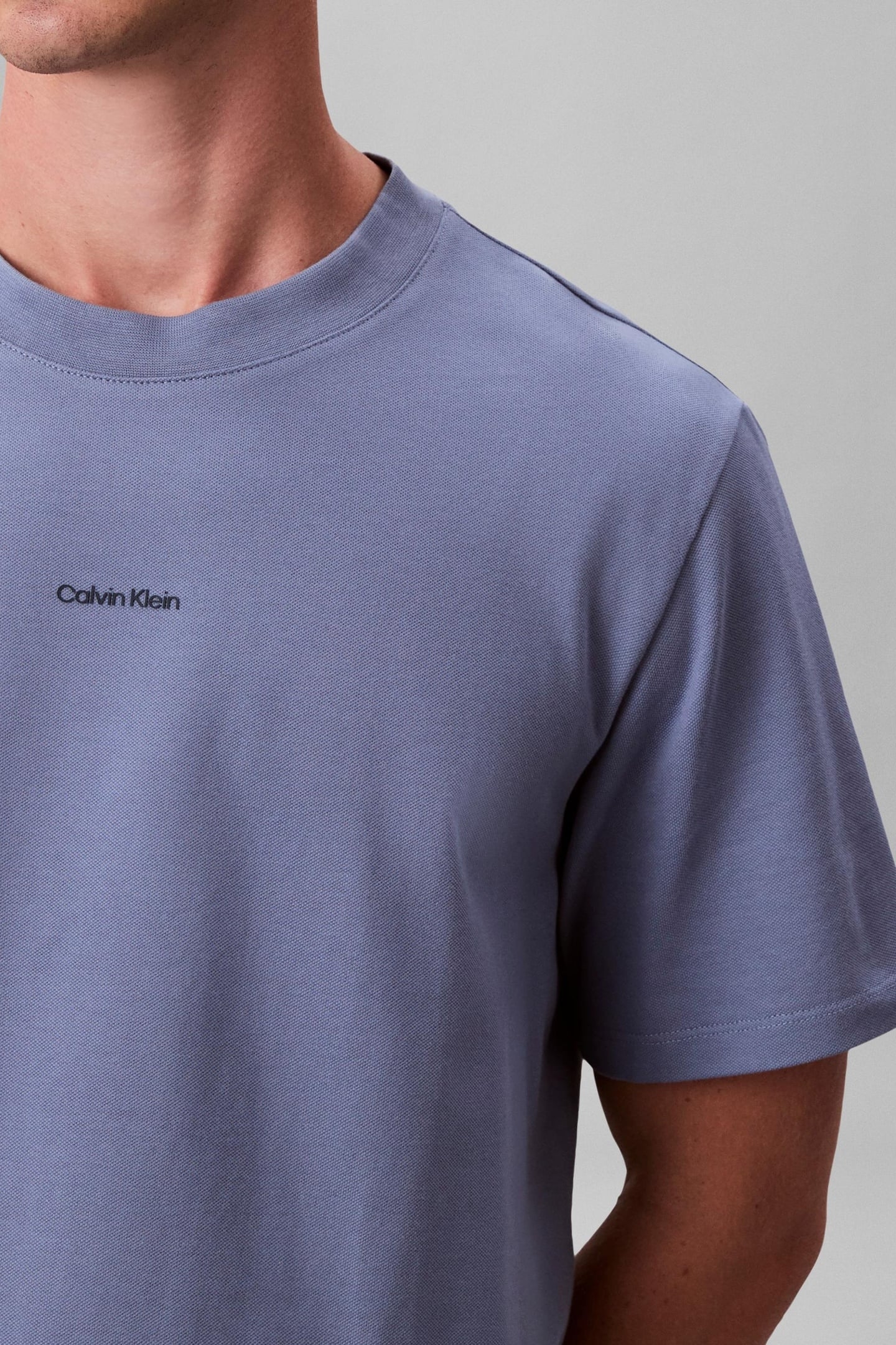 SS STRETCH COTTON PIQUE TEE DUSTY SAILOR BLUE 6