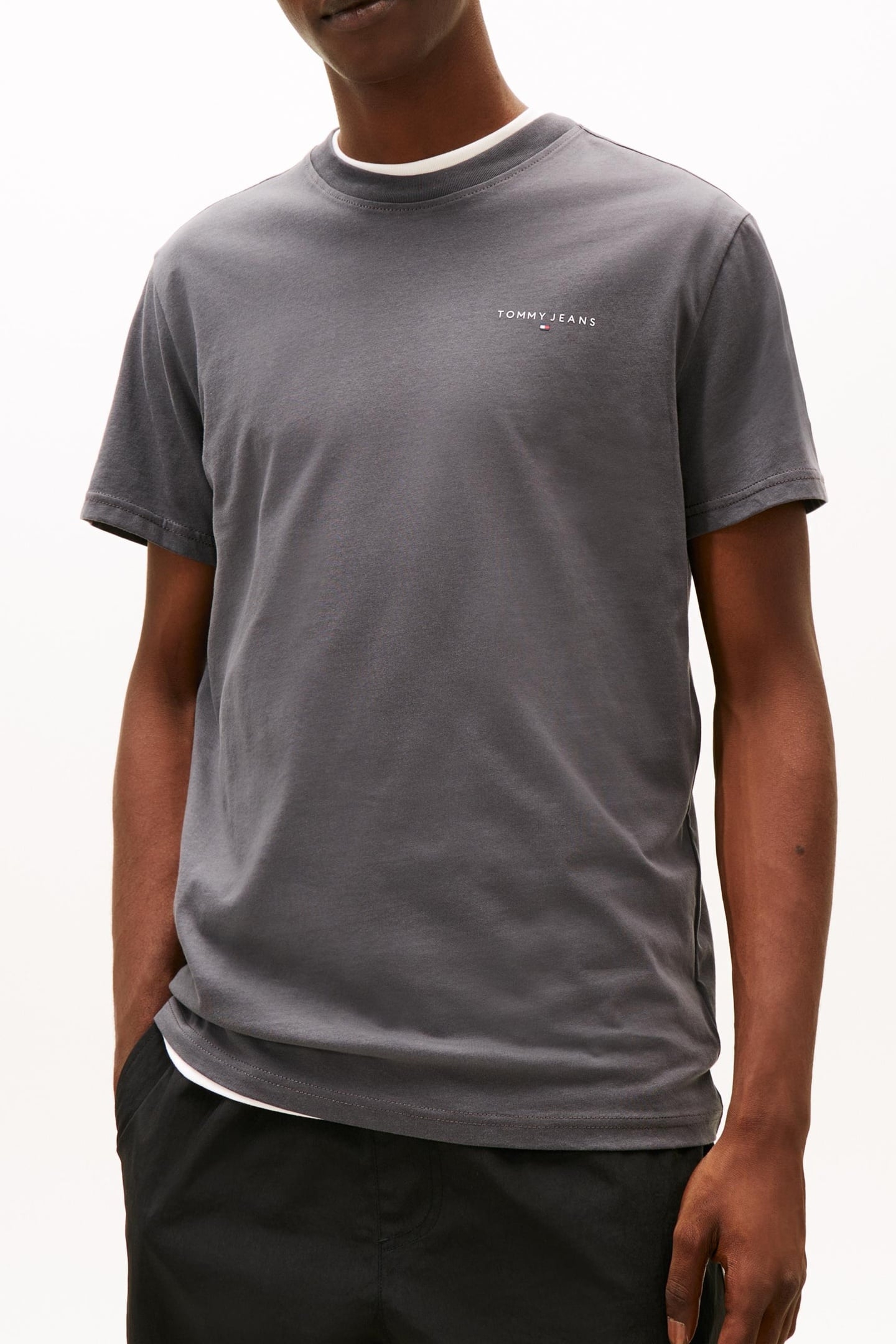 SLIM LINEAR CHEST TEE WASHED BLACK 3