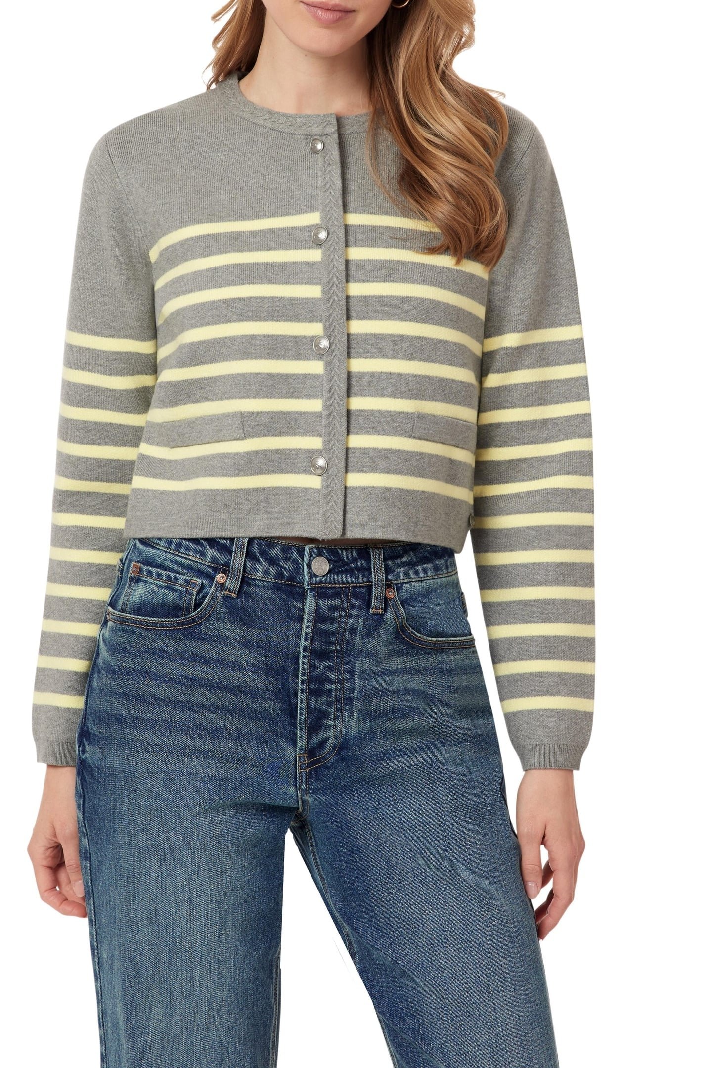 SWEATER MEDIUM GREY HEATHER/YOUNG WHEAT 3