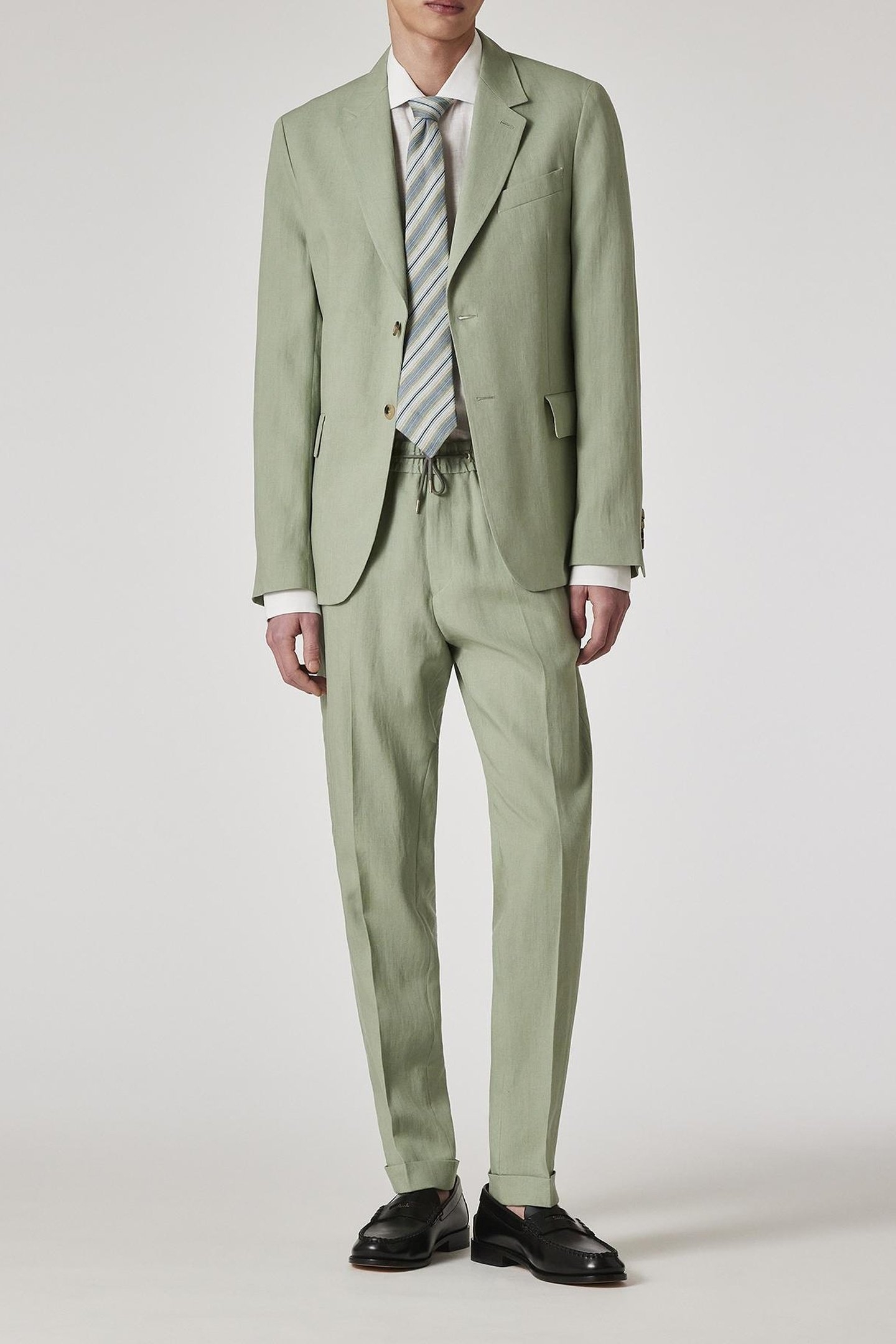 2 BUTTON JACKET LT GREYISH GREEN 2